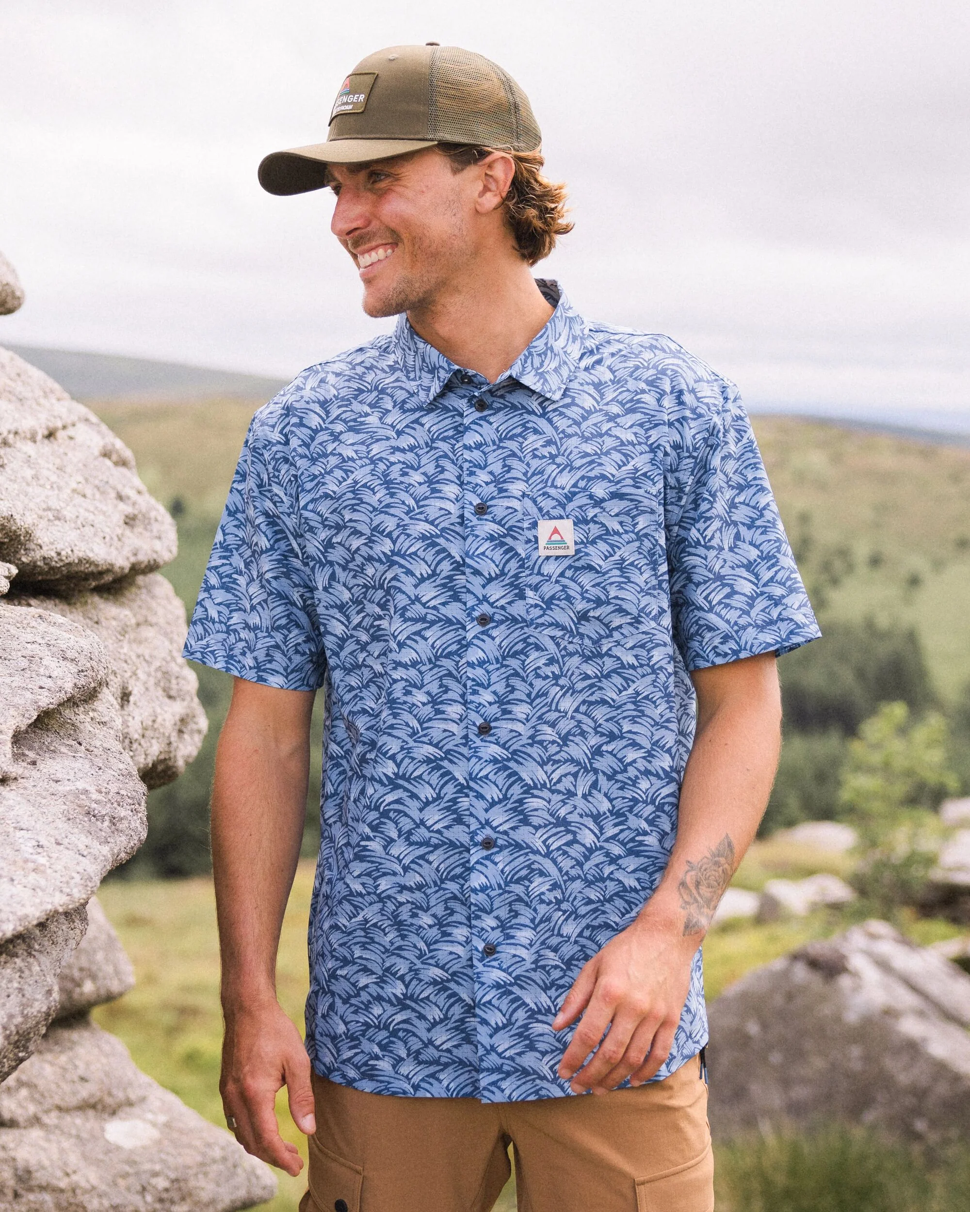 365 Active Shirt - Waves Dark Denim
