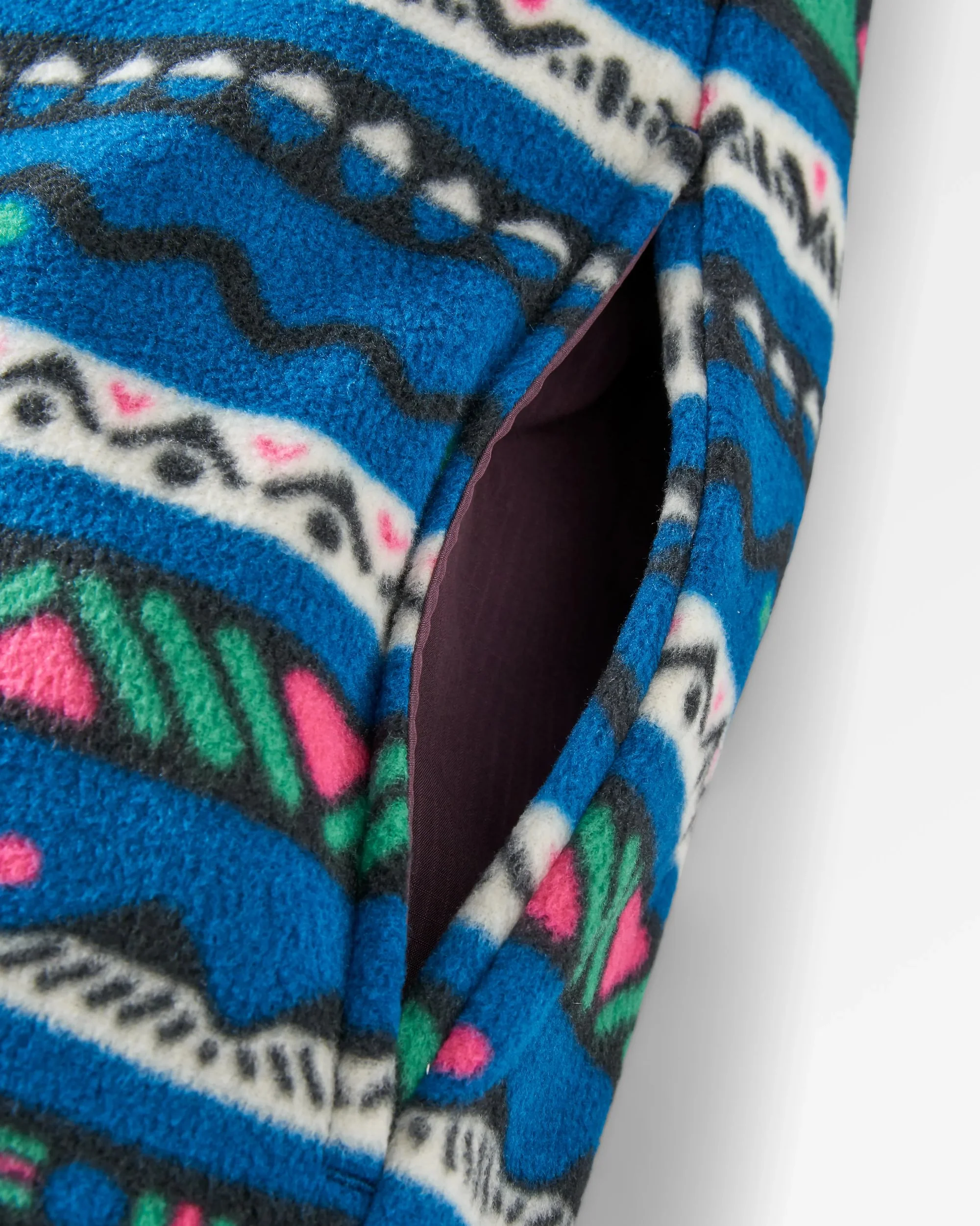 Ace Polar Fleece Dungarees - Mountain Geo Tidal Blue - Image 11