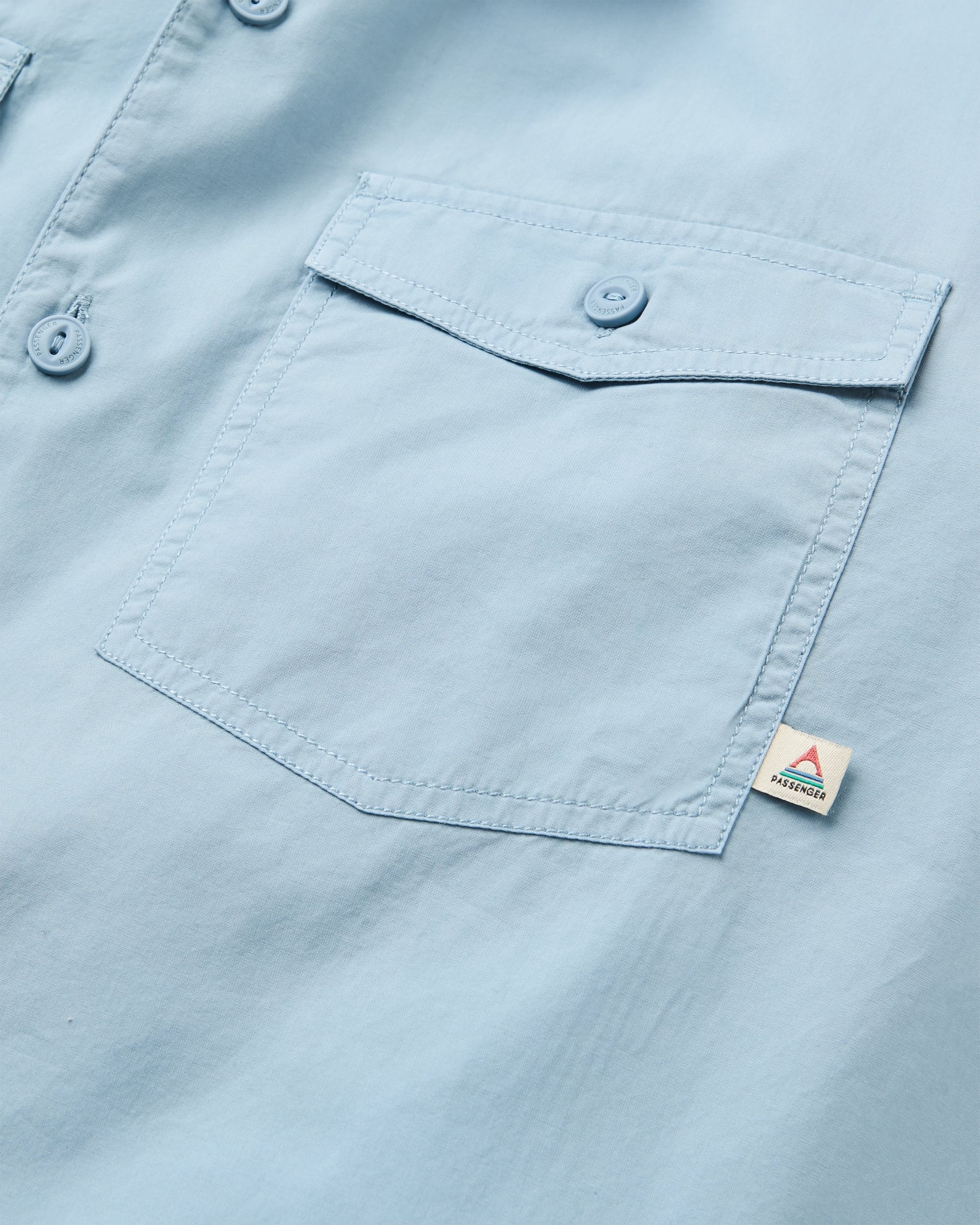 Acreage Organic Cotton LS Shirt - Faded Denim - Image 2