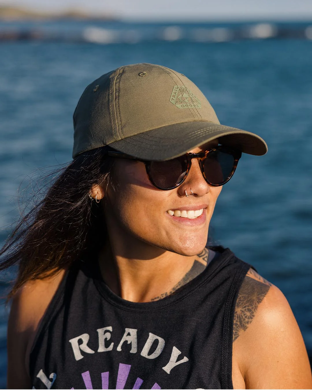 Active 6 Panel Cap - Dusty Olive - Image 3