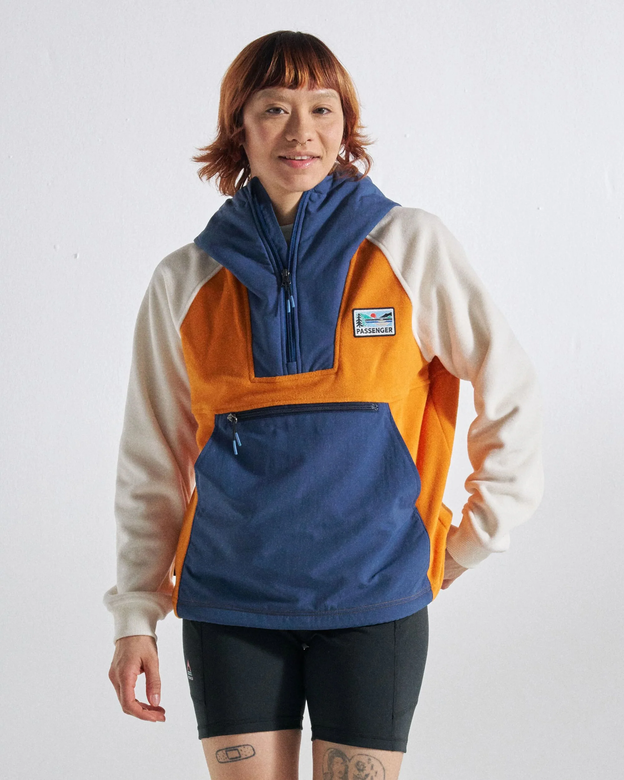 Alexander Hooded Polartec® Fleece - Sunrise Orange