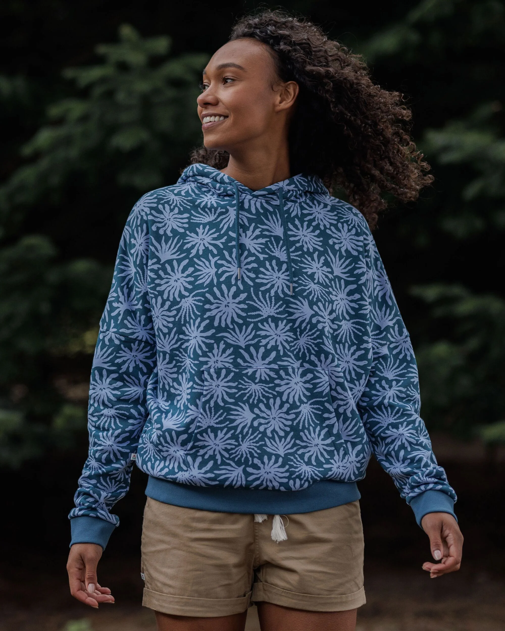 Arame Organic Cotton Hoodie - Seaweed Blue Steel - Image 5