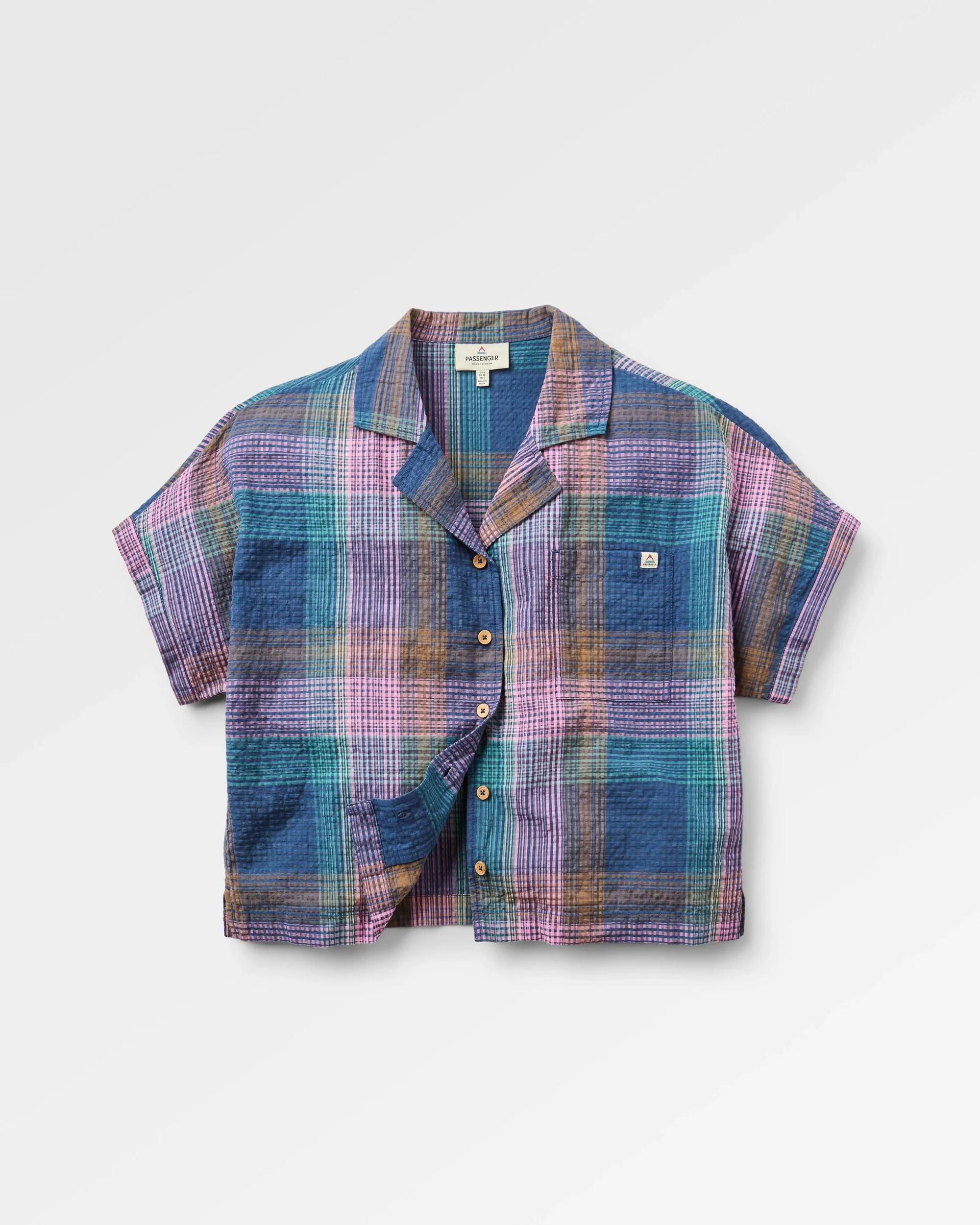 Arden Short Sleeve Shirt - Rich Navy Multi Check - Image 2