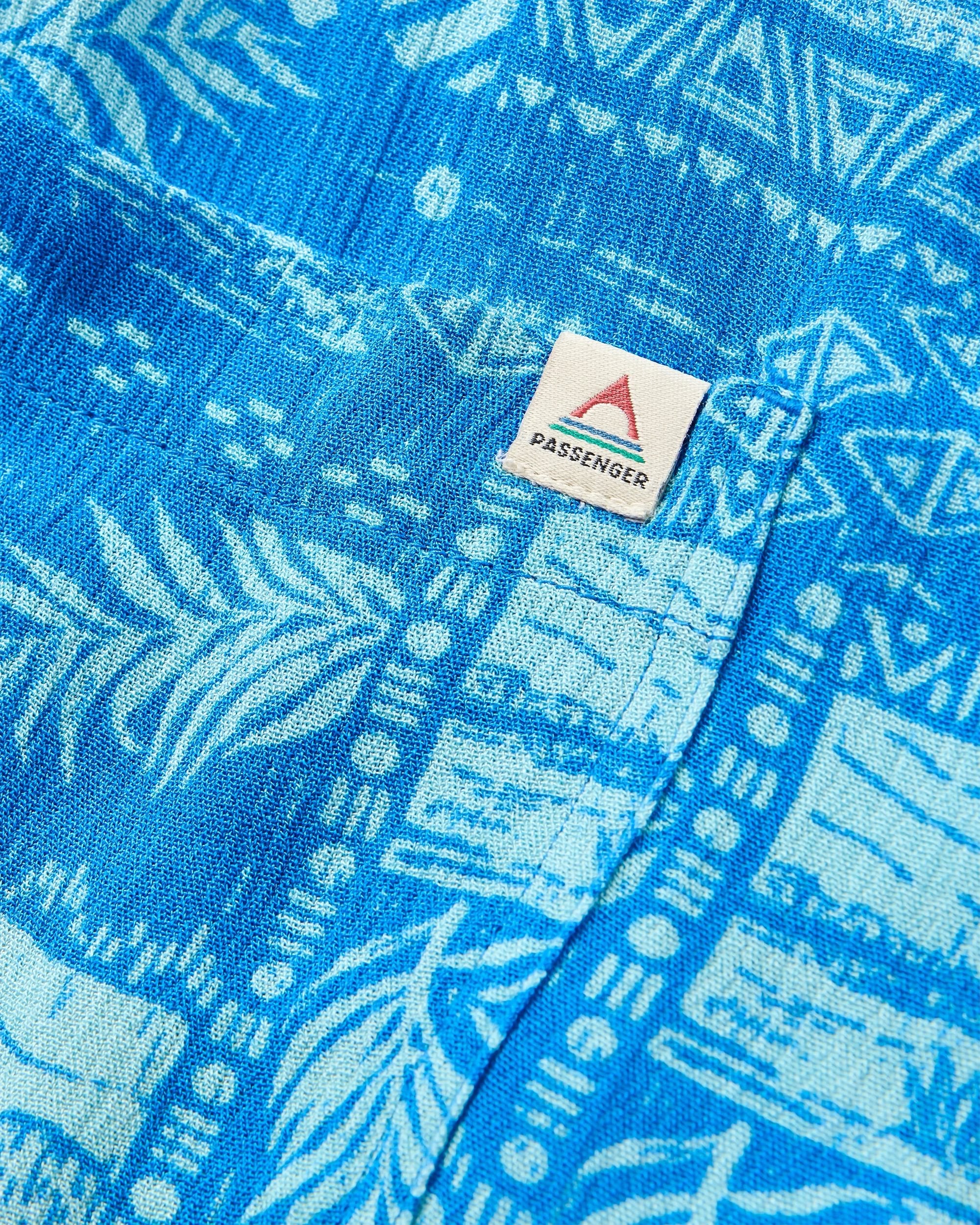 Arden Short Sleeve Shirt Eco Vero - Patchwork Marine Blue - Image 2