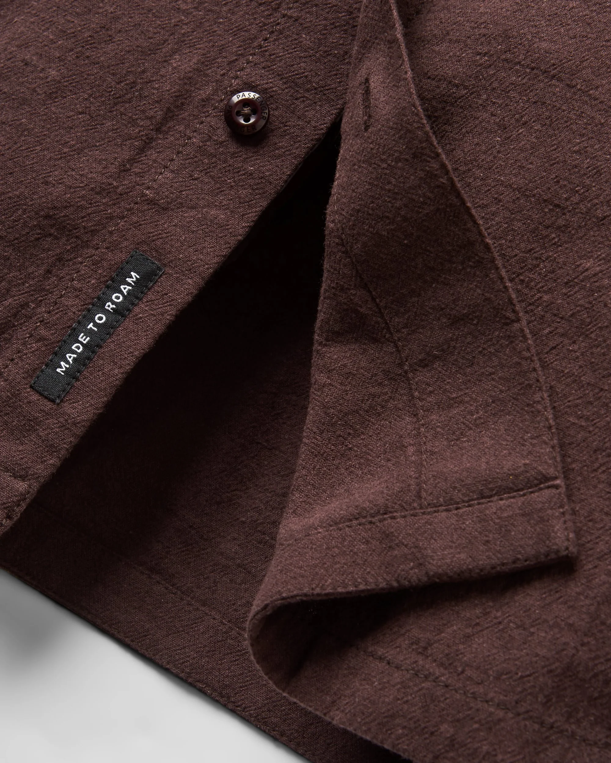 Arica Textured Organic Cotton Shirt - Espresso - Image 4