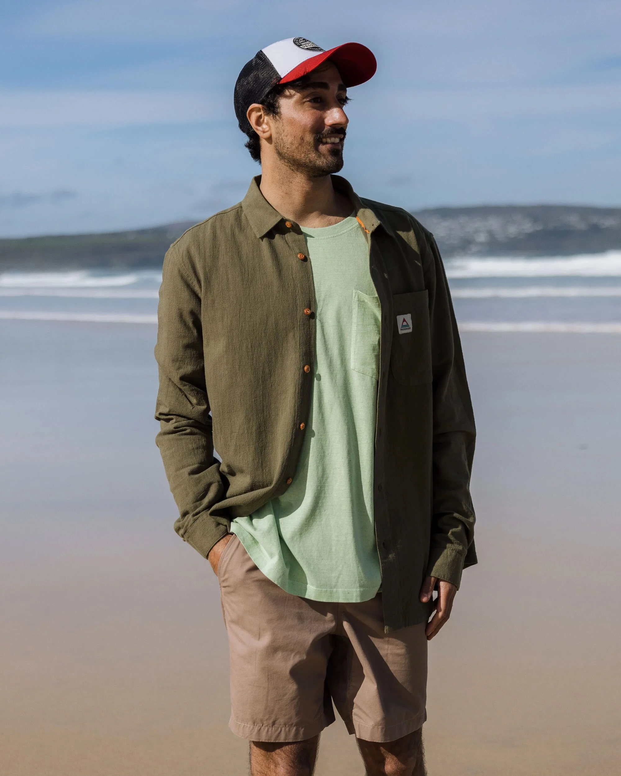 Arica Textured Shirt - Khaki - Image 5