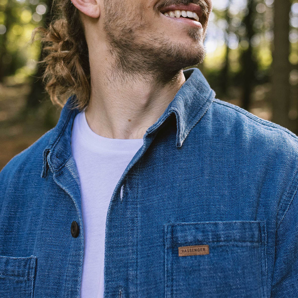 Backcountry Organic Cotton Denim LS Shirt - Washed Denim - Image 7