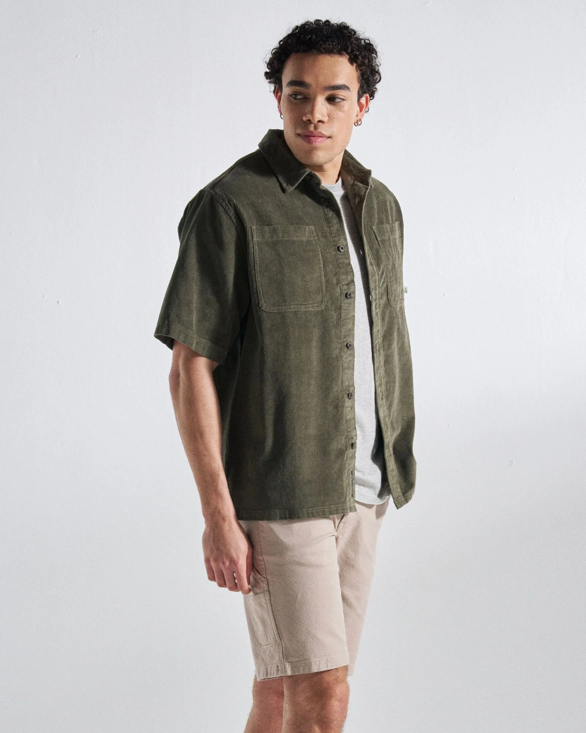 Backcountry Short Sleeve Cord Shirt - Dusty Olive - Image 8