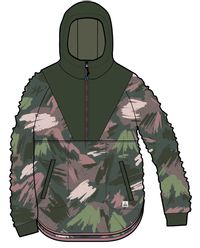 Beaumont Sherpa Hooded Fleece - Abstract Mountain Fir Tree - Image 9
