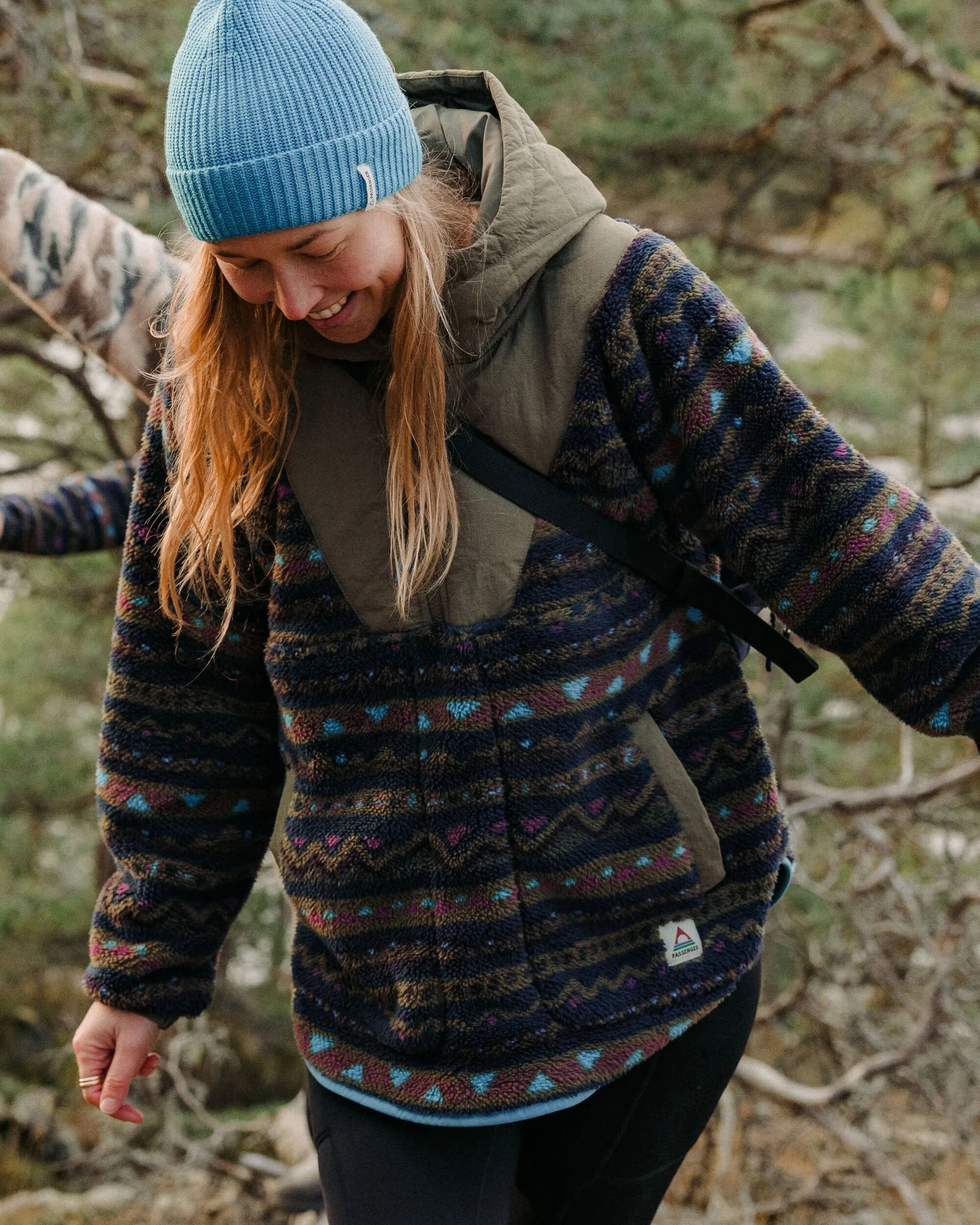 Beaumont Sherpa Hooded Fleece - Mountain Geo Multi