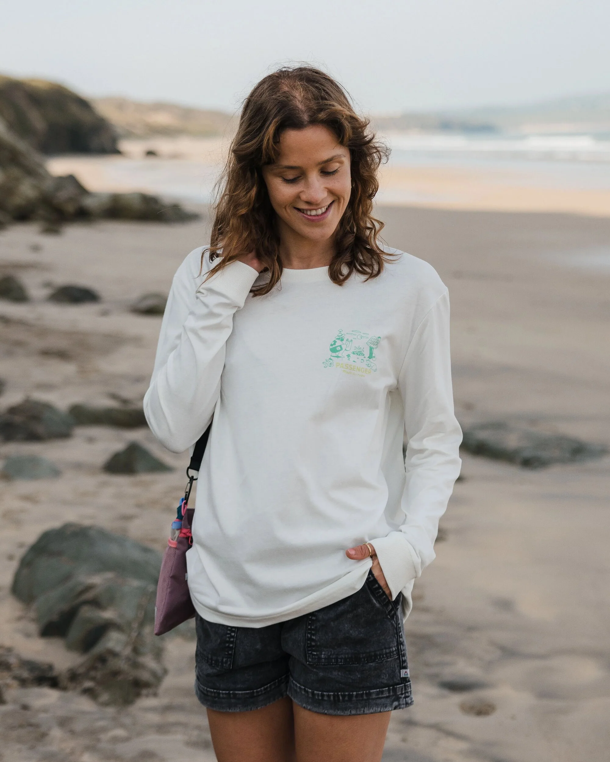 Better Outside Organic Cotton Oversized LS T-Shirt - Marshmallow - Image 7