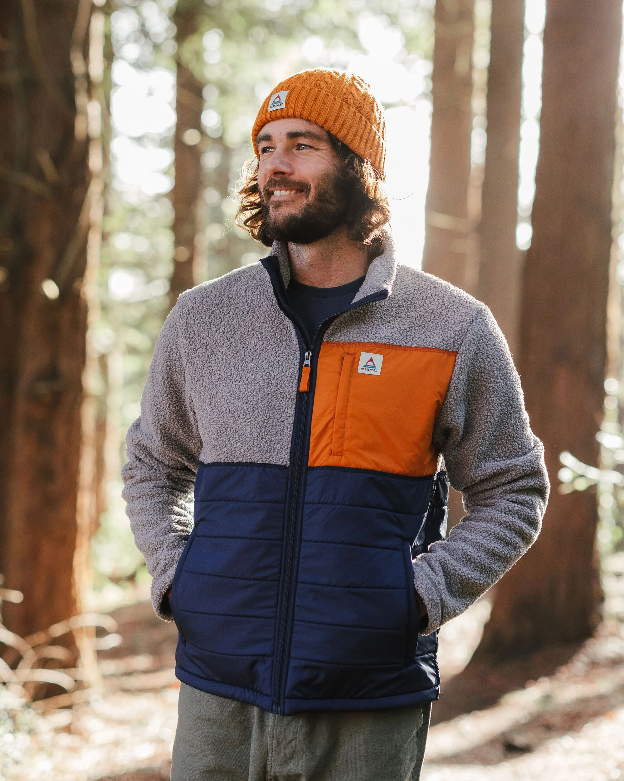 Born Explorer Polar-Lined Sherpa Fleece - Steel Grey