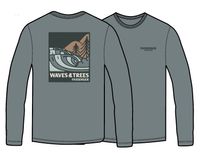 Waves & Trees Organic Cotton LS T-Shirt - Stormy Sea - Image 11
