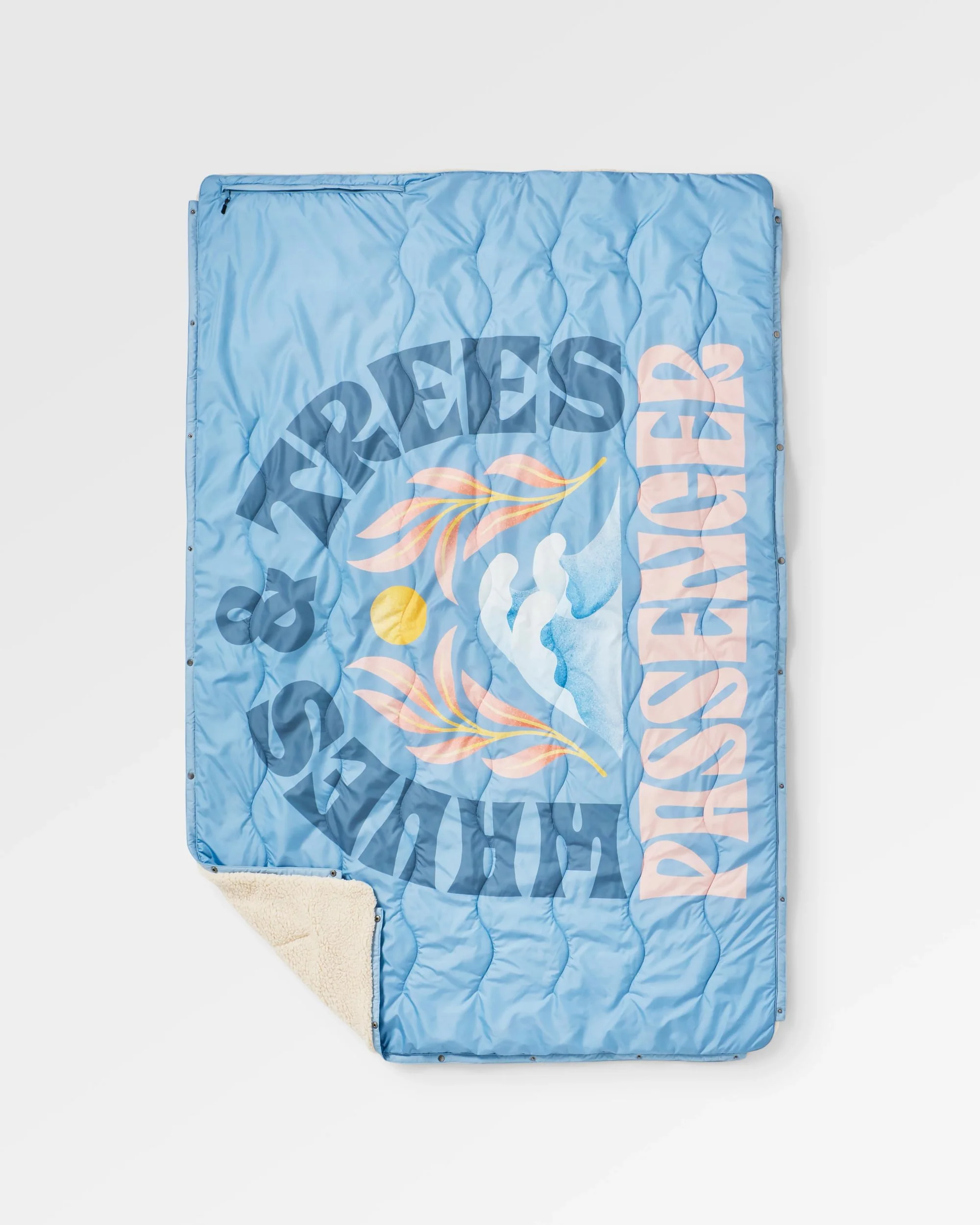 Cabin Sherpa Blanket - Faded Denim