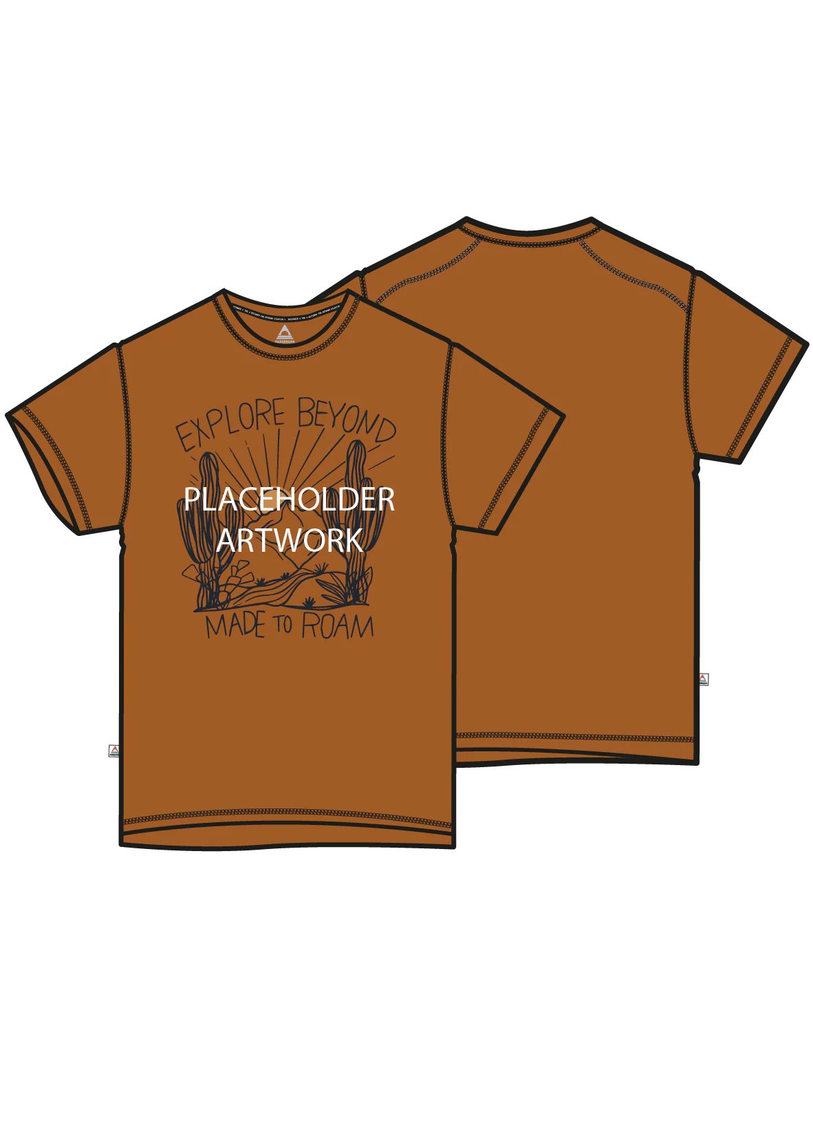 Camp Lost Lightweight Merino Blend T-Shirt - Retro Orange - Image 7