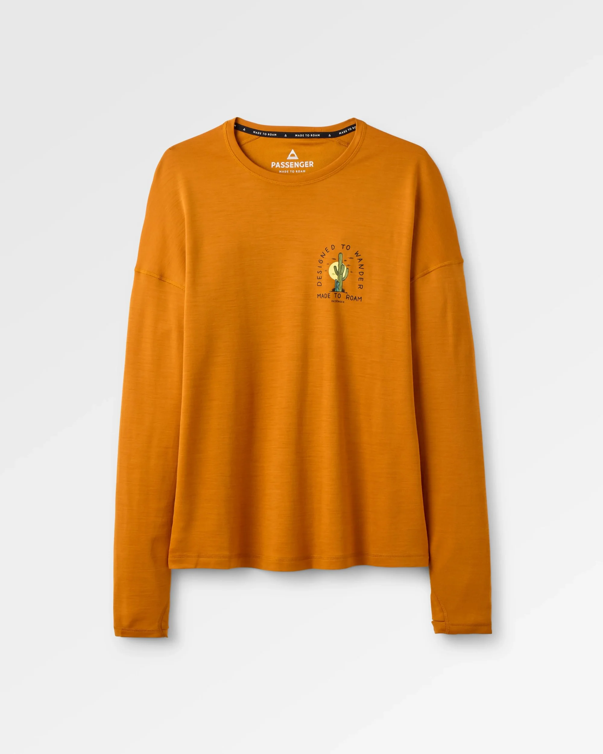 Camp Wild Lightweight Merino Blend LS T-Shirt - Retro Orange