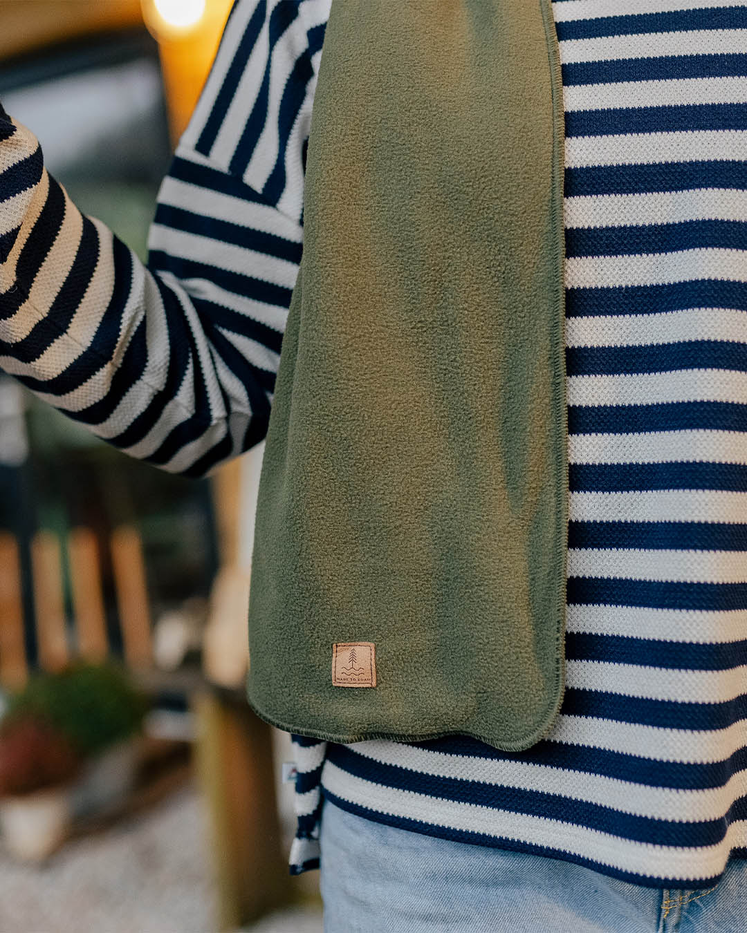 Campfire Polar Fleece Scarf - Khaki