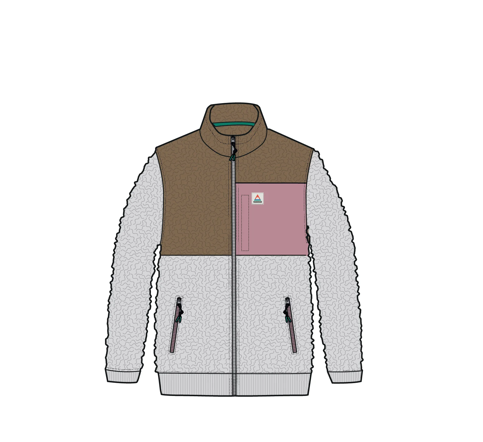 Caspian Polar Fleece - White Sand - Image 10