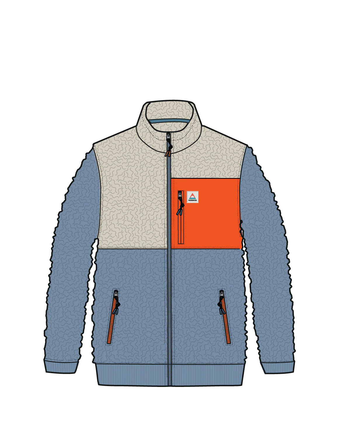 Caspian Polar Fleece - Faded Denim - Image 11