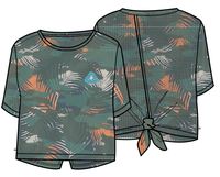 Chakra Tie Back Active T-Shirt - Palm Camo Deep Sea - Image 11