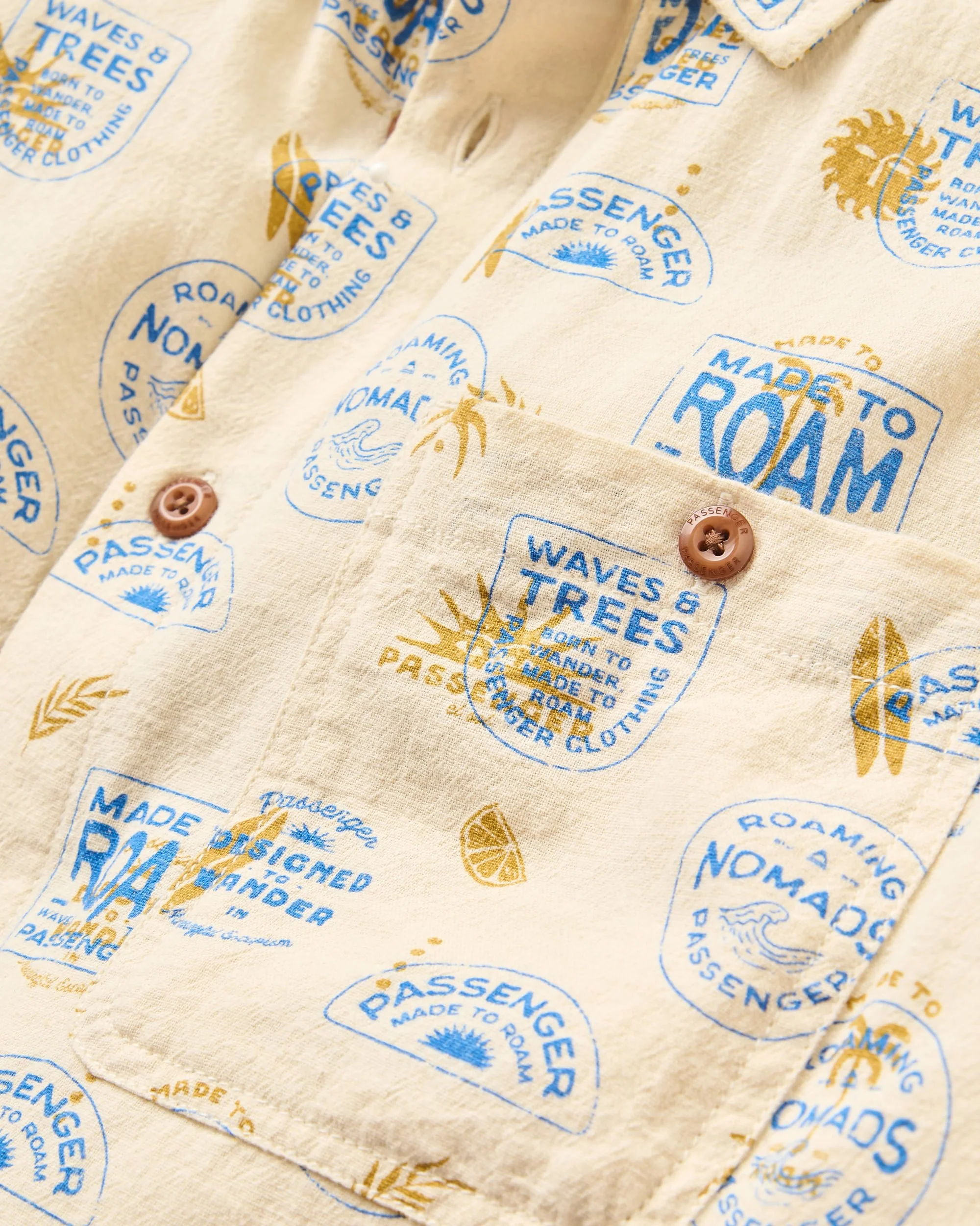 Chill Textured Short Sleeve Shirt - Badge Birch - Image 2