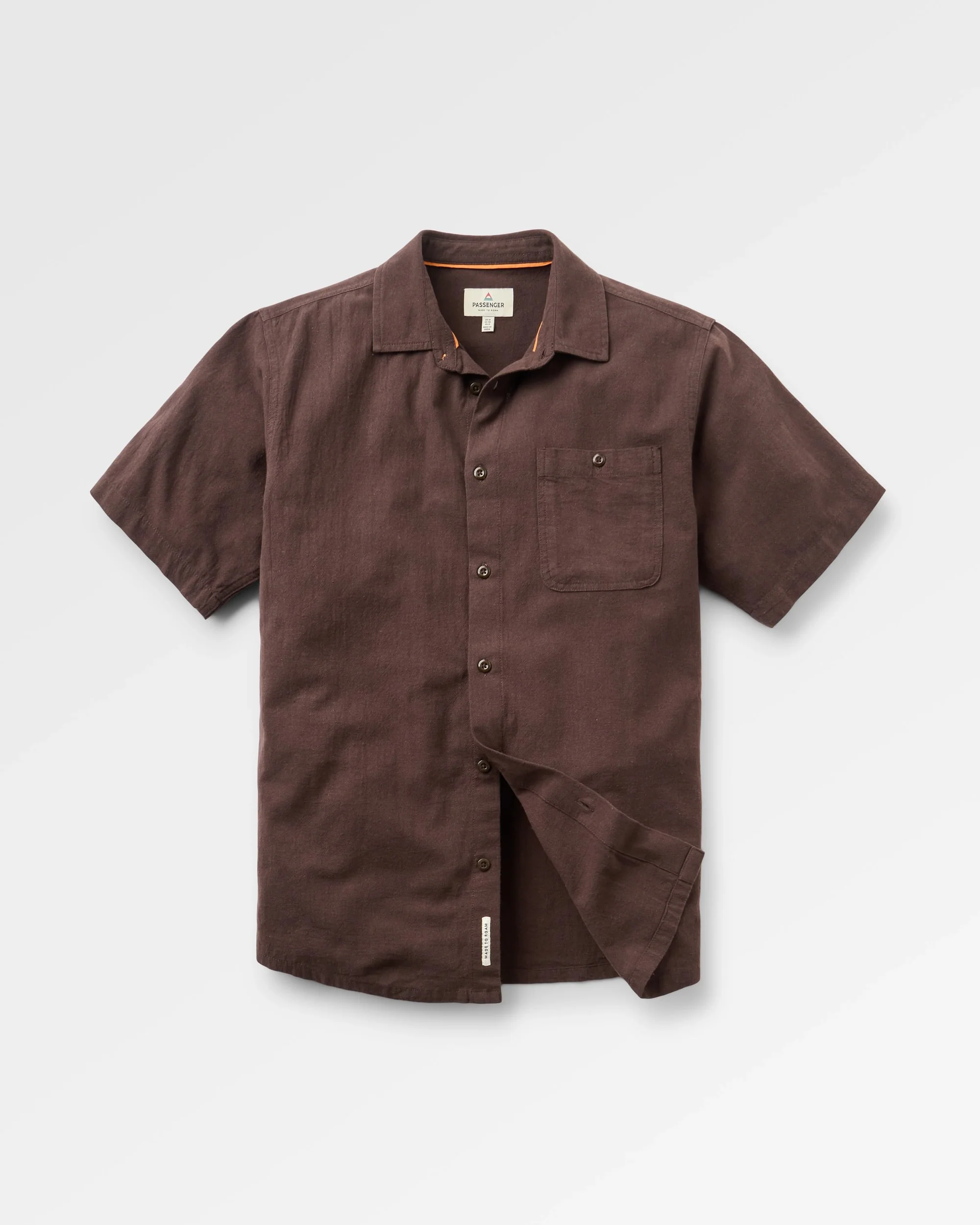 Chill Textured Short Sleeve Shirt - Espresso - Image 2