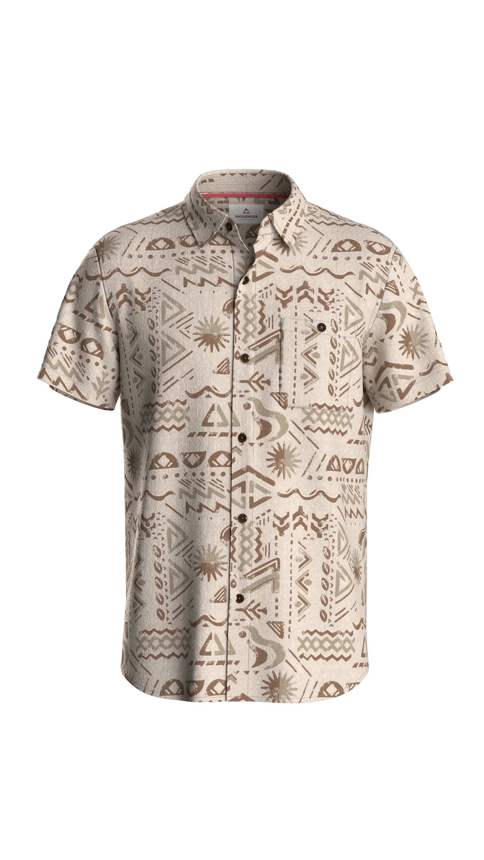 Chill Textured Short Sleeve Shirt - Elemental Geo Birch - Image 11