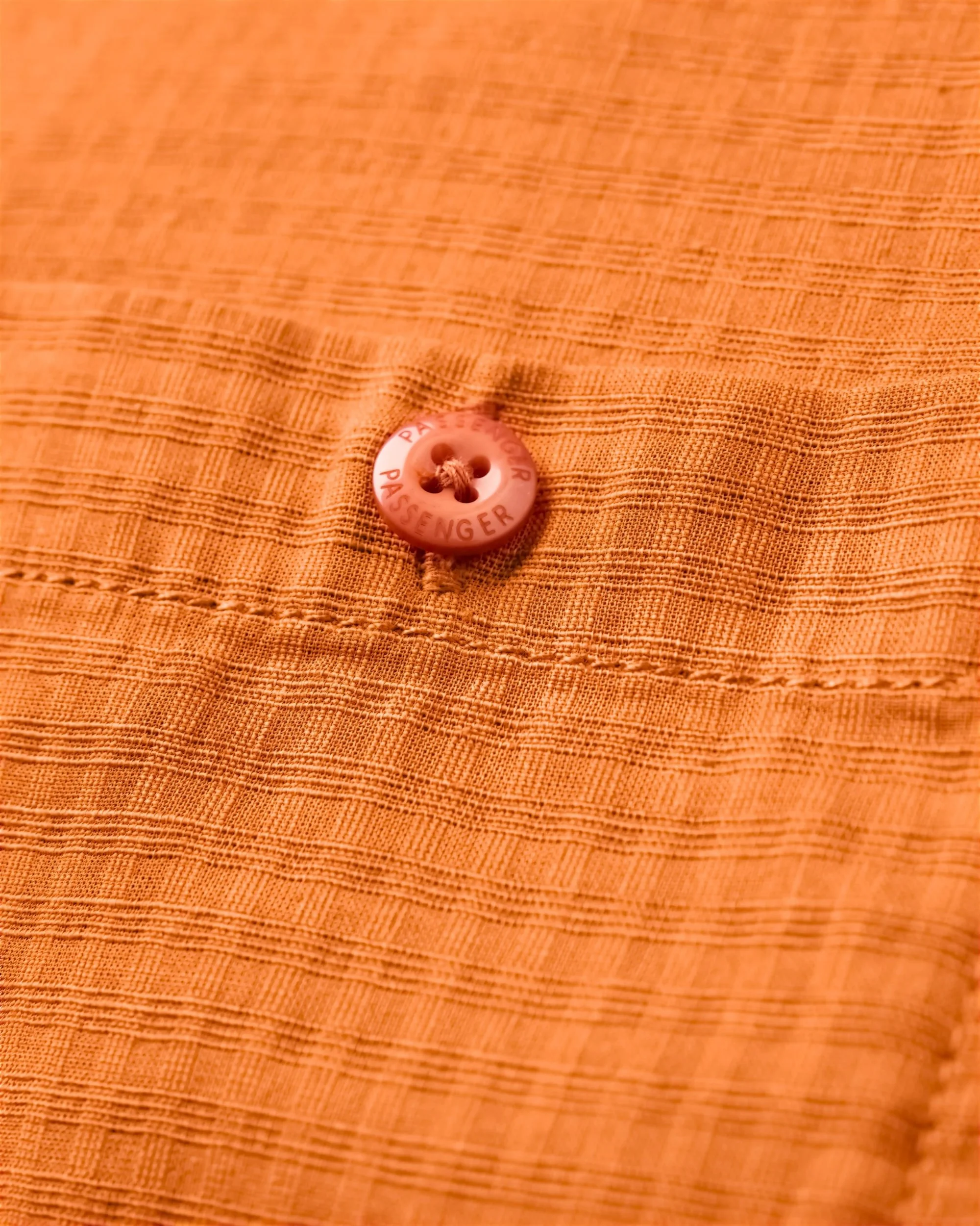 Chill Textured Short Sleeve Shirt - Sunset Orange - Image 5
