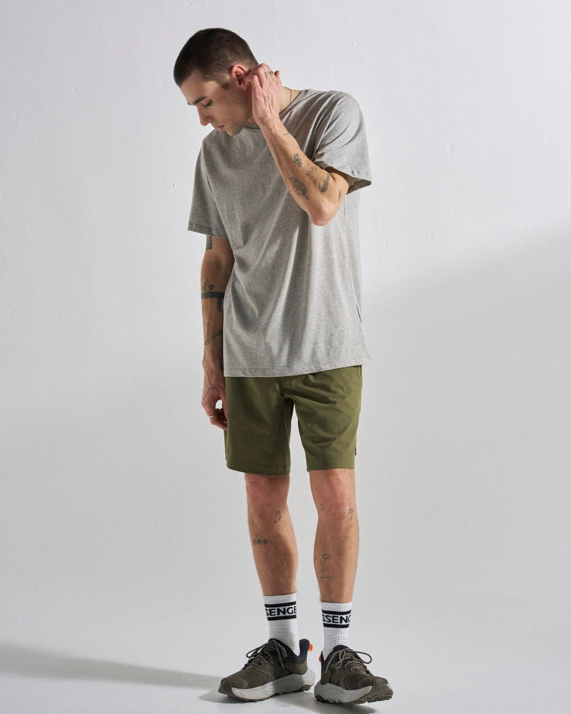 Classic Logo T-Shirt - Mid Grey Marl - Image 5
