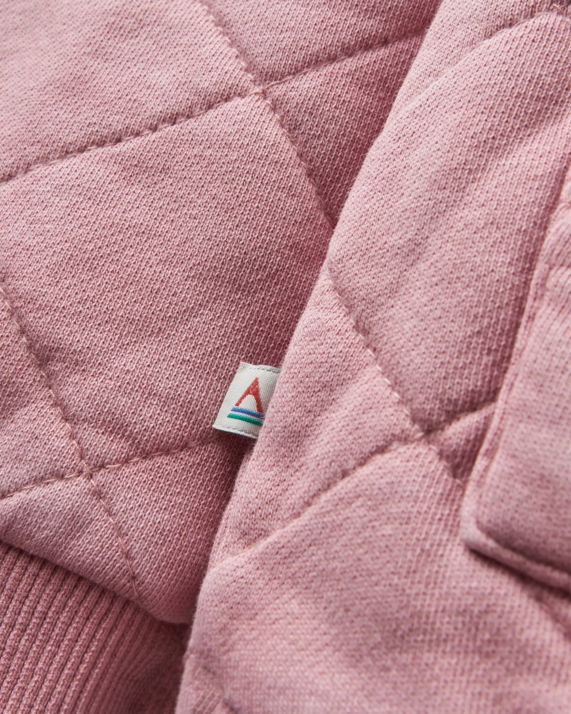 Clementine Quilted Popper Up Hoodie - Pink Haze - Image 10