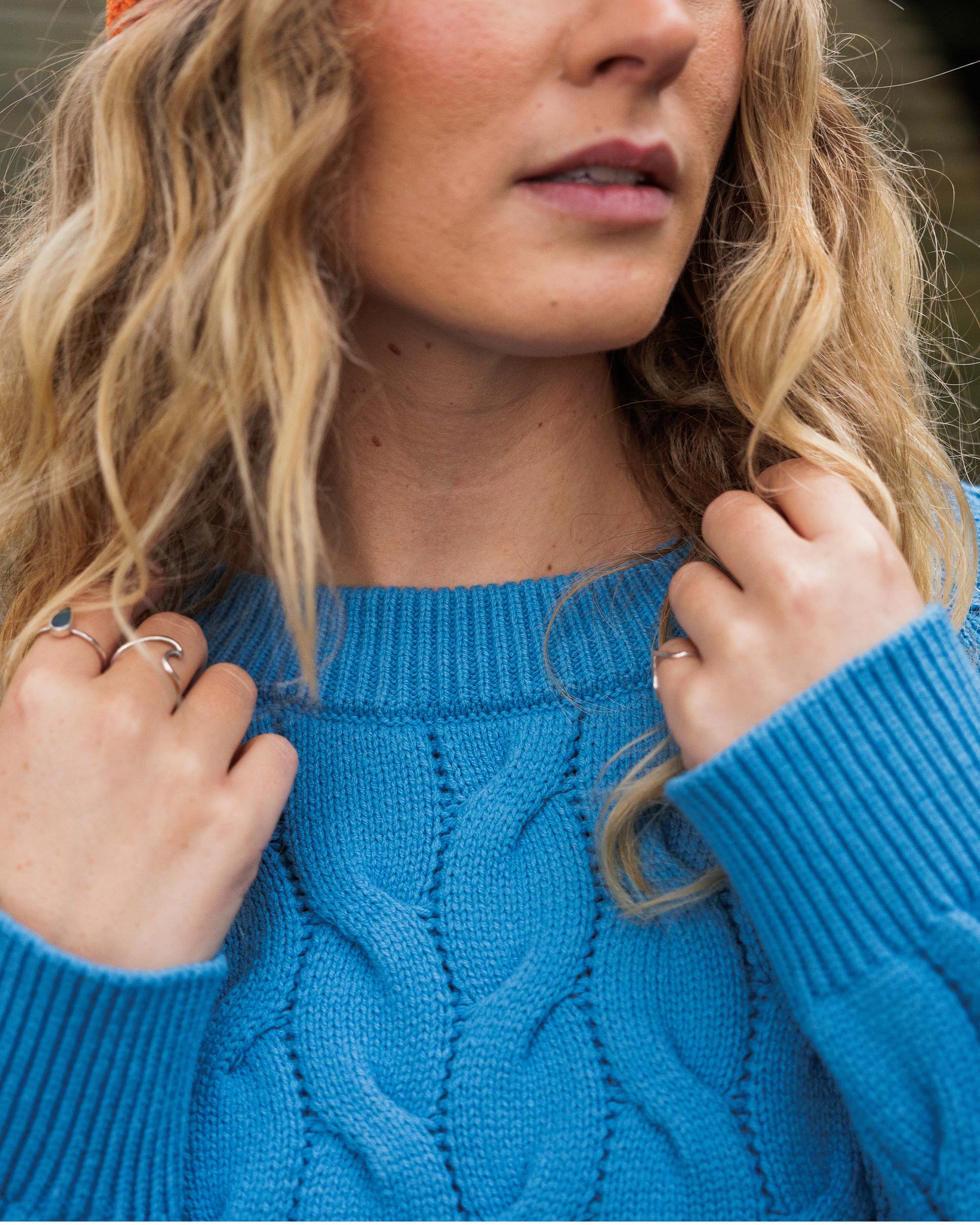 Comfort Organic Knitted Jumper - Atlantic Blue - Image 3