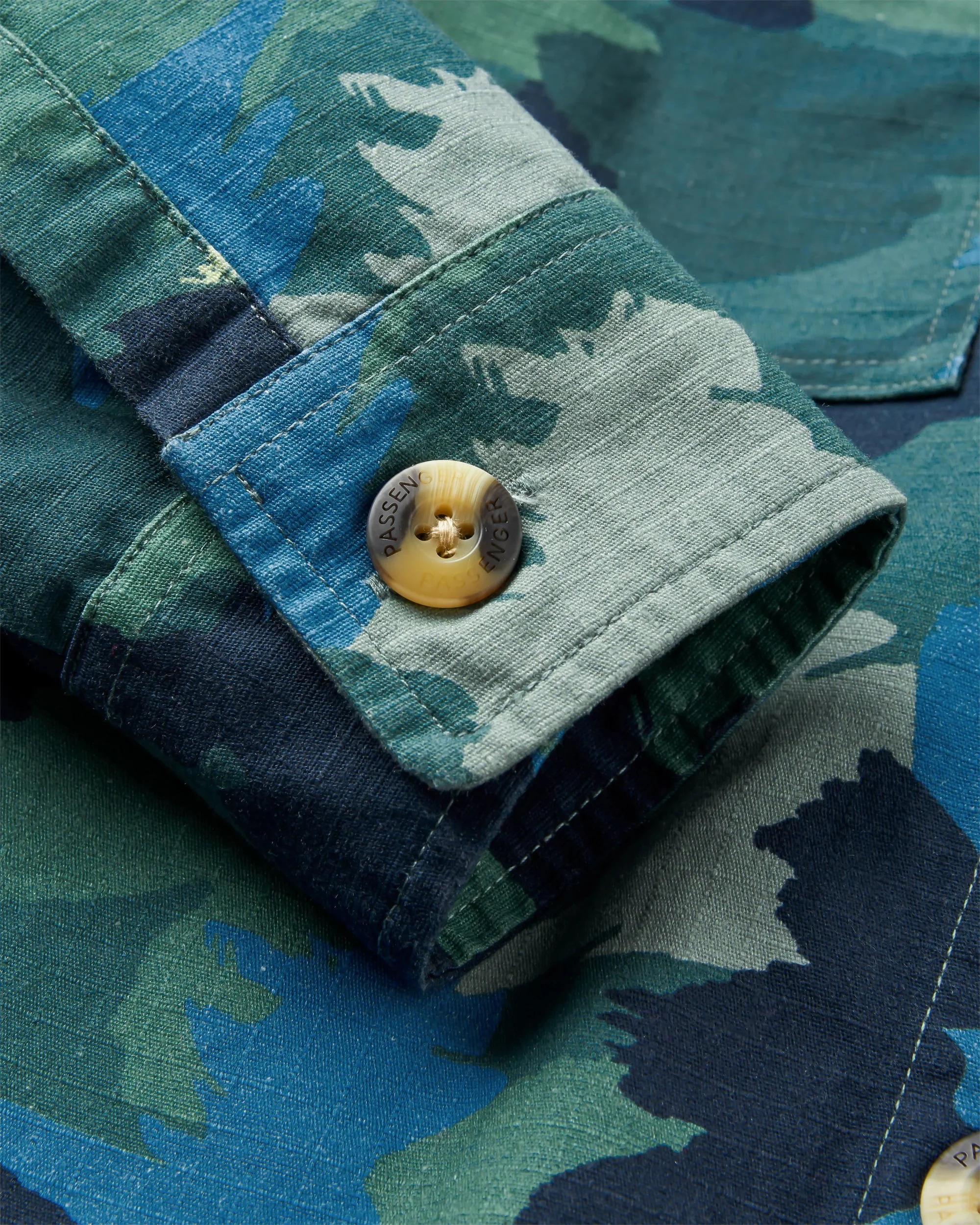 Coral Organic Cotton LS Shirt - Alpine Camo Rain Forest - Image 11