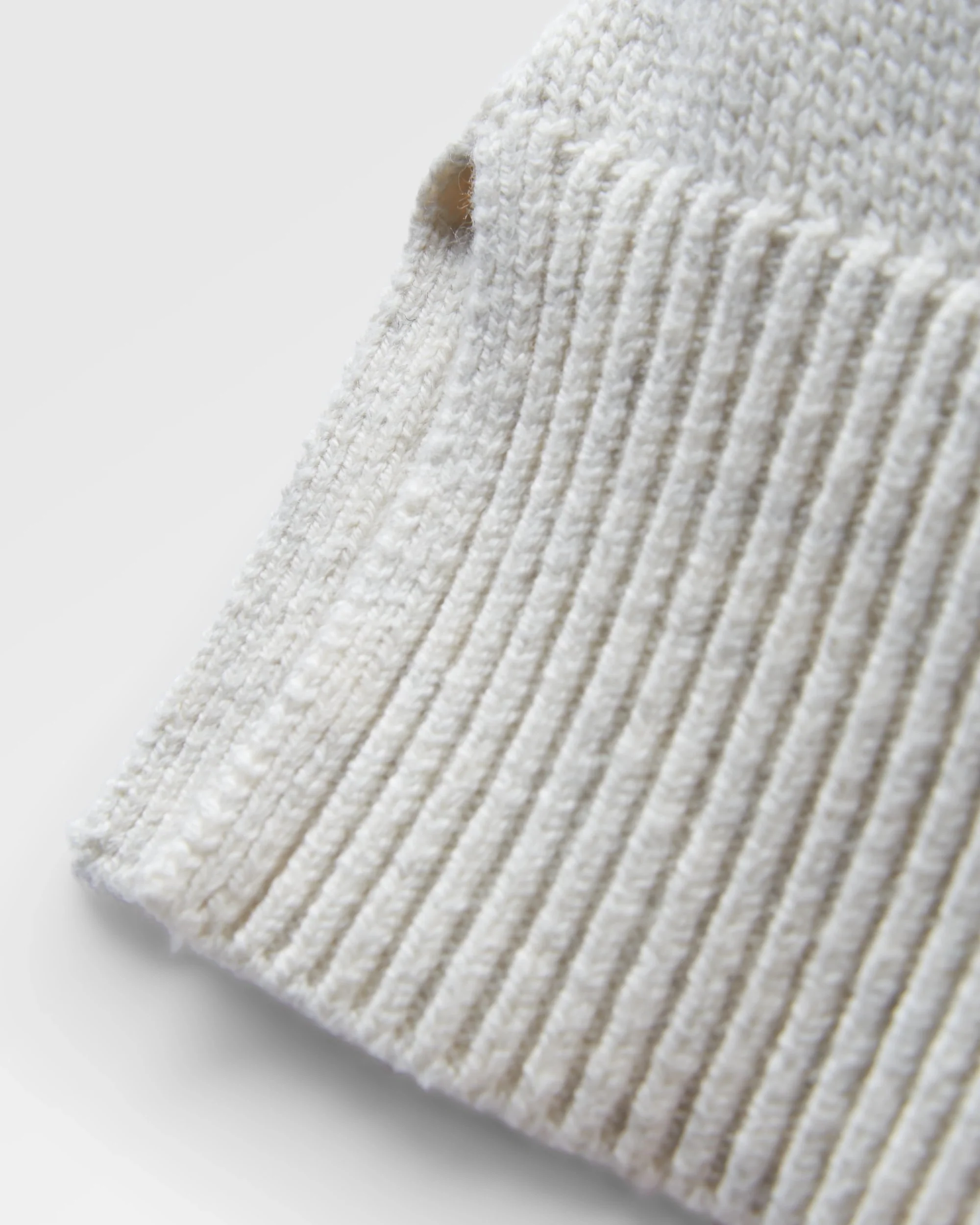 Cove Organic Cotton Knitted Hoodie - Off White - Image 7