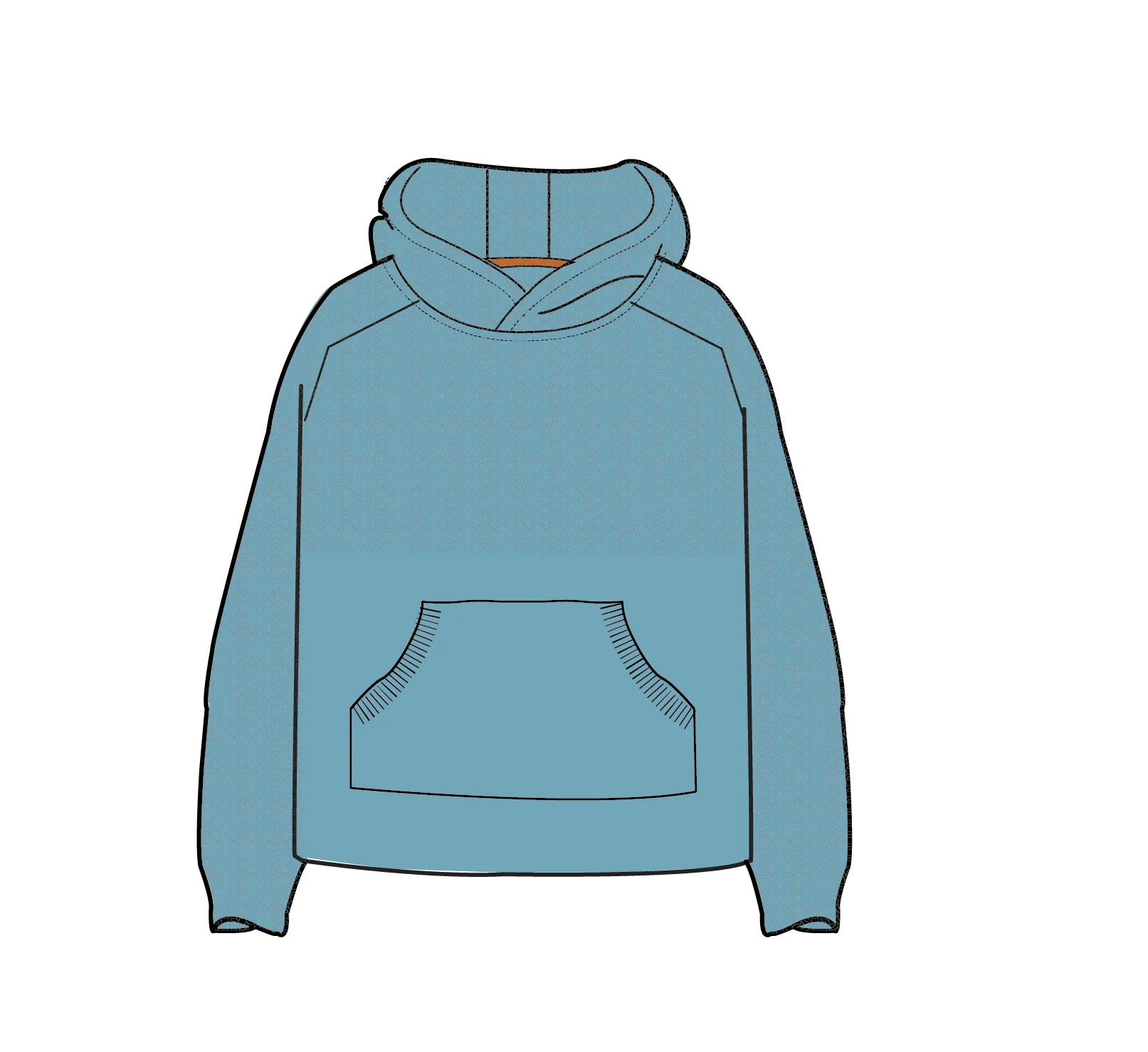 Cove Organic Cotton Knitted Hoodie - Retro Blue - Image 12