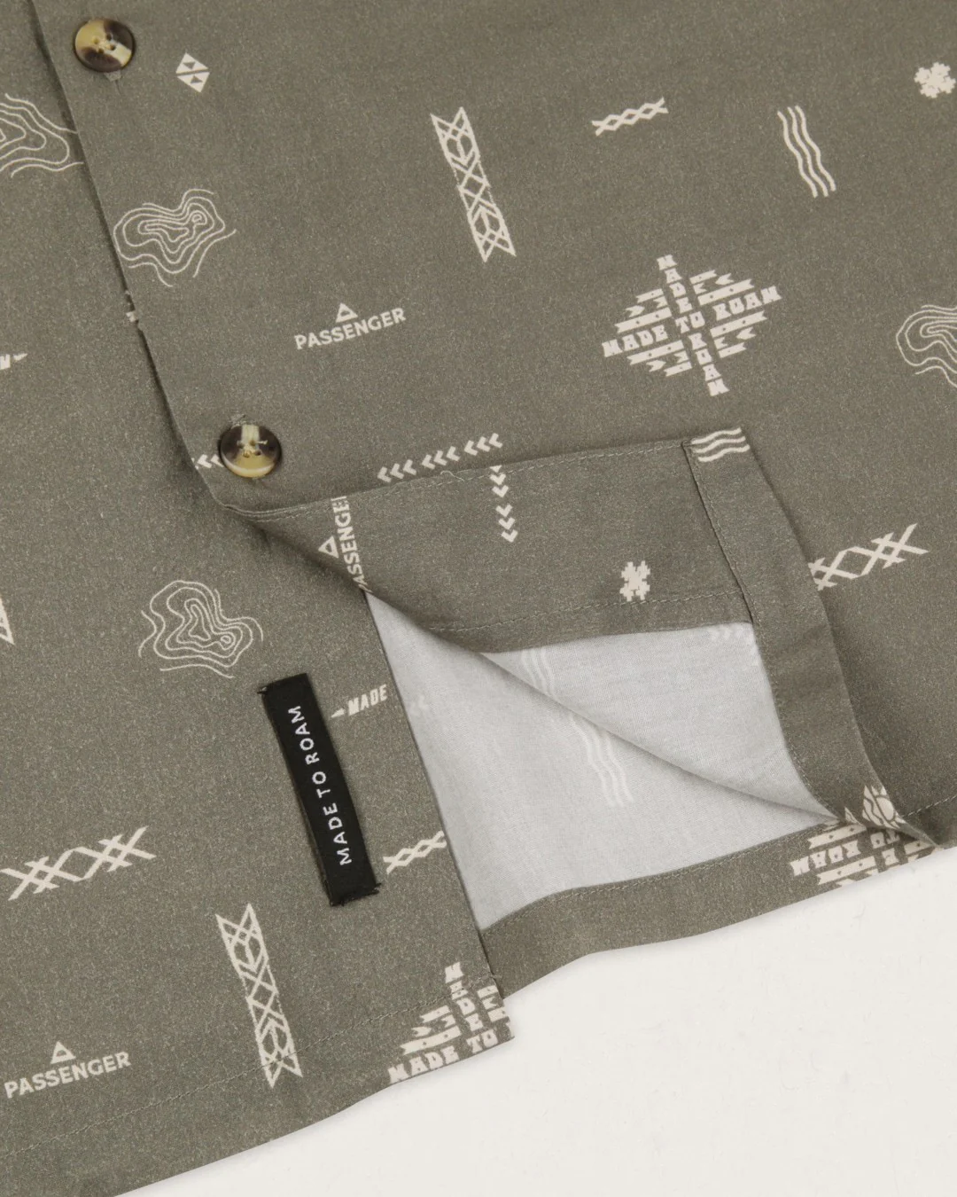 Cove Organic Cotton Short Sleeve Shirt - Olive Made To Roam - Image 13