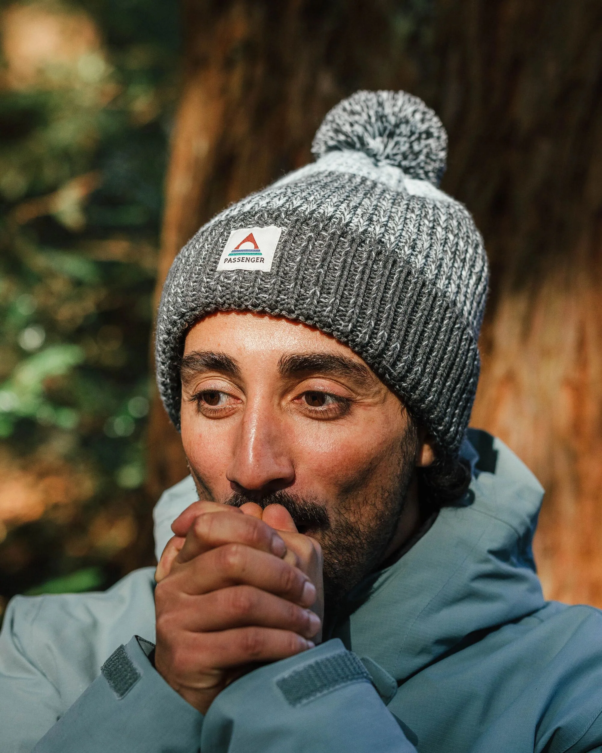 Crag Bobble Hat - Charcoal/Stone - Image 3