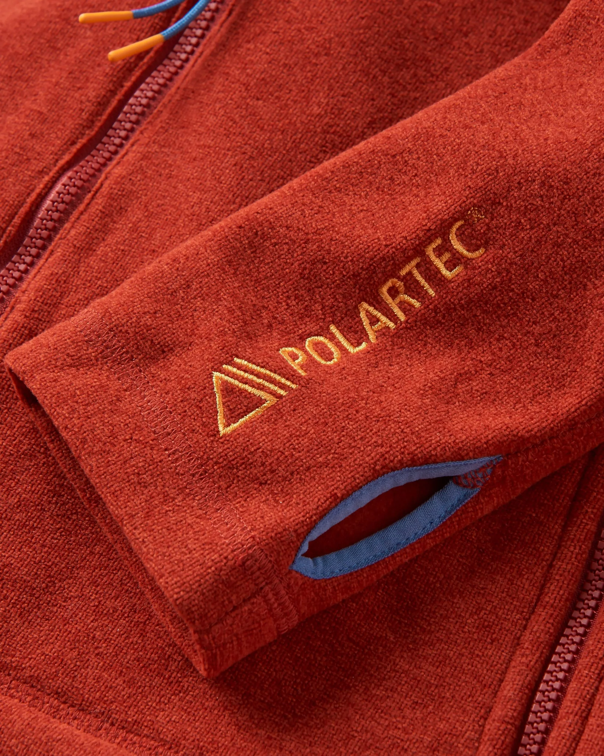 Crest Polartec® Fleece Hoodie - Red Ochre - Image 6