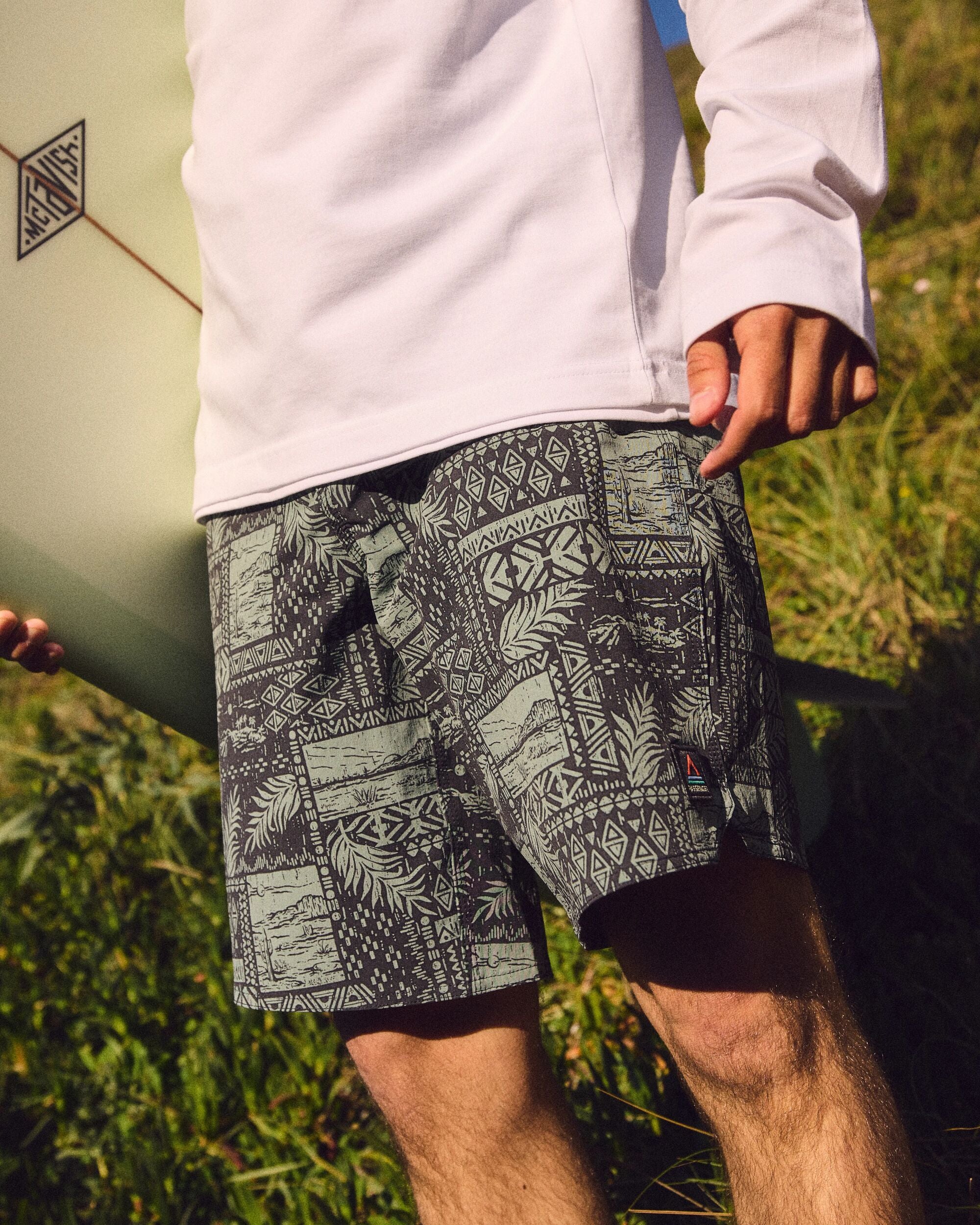 Cruiser NetPlus® 19" Boardshort - Patchwork Faded Black - Image 4