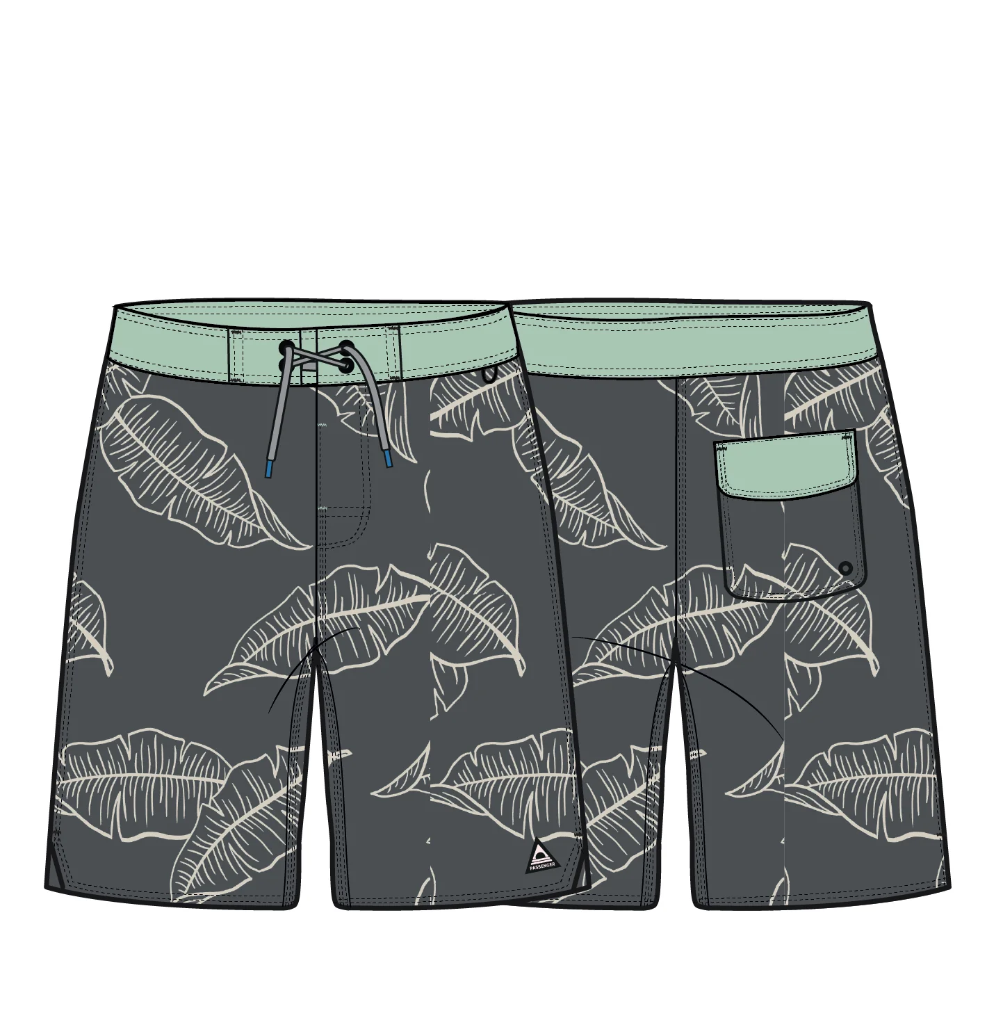 Cruiser Netplus® 21" Boardshort - Palm Faded Black - Image 13
