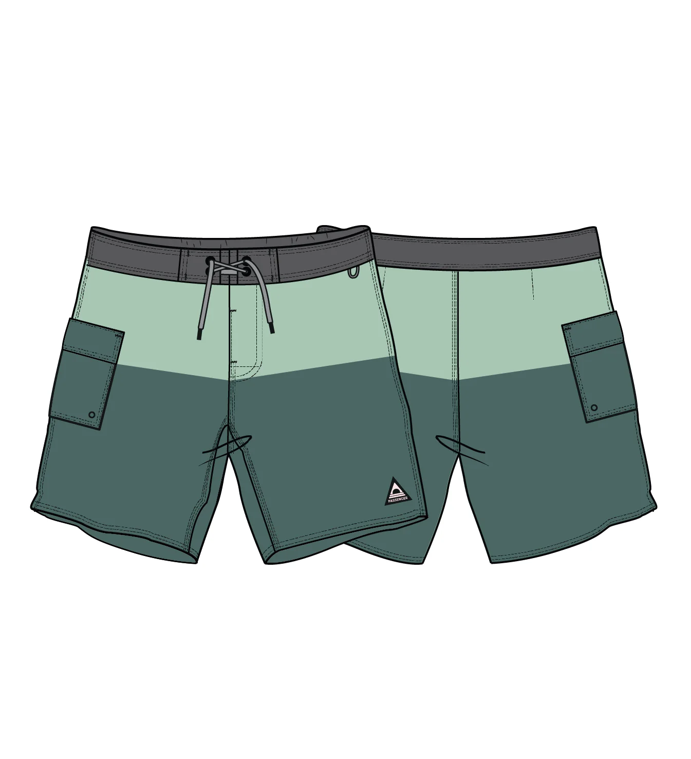 Cutback NetPlus® 17" Boardshort - Spearmint/Deep Ocean - Image 13