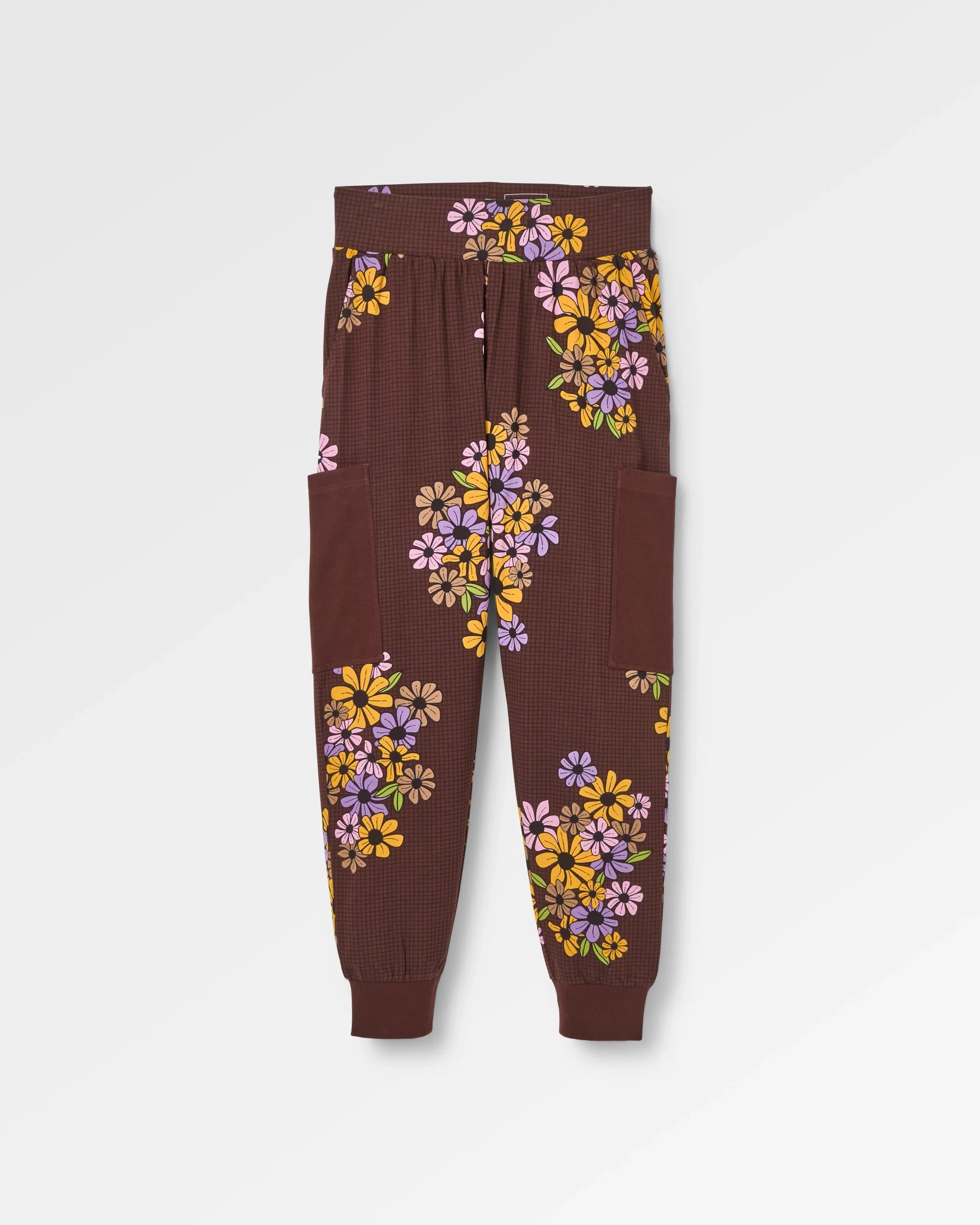 Day Dream Trouser - Floral Grid Espresso