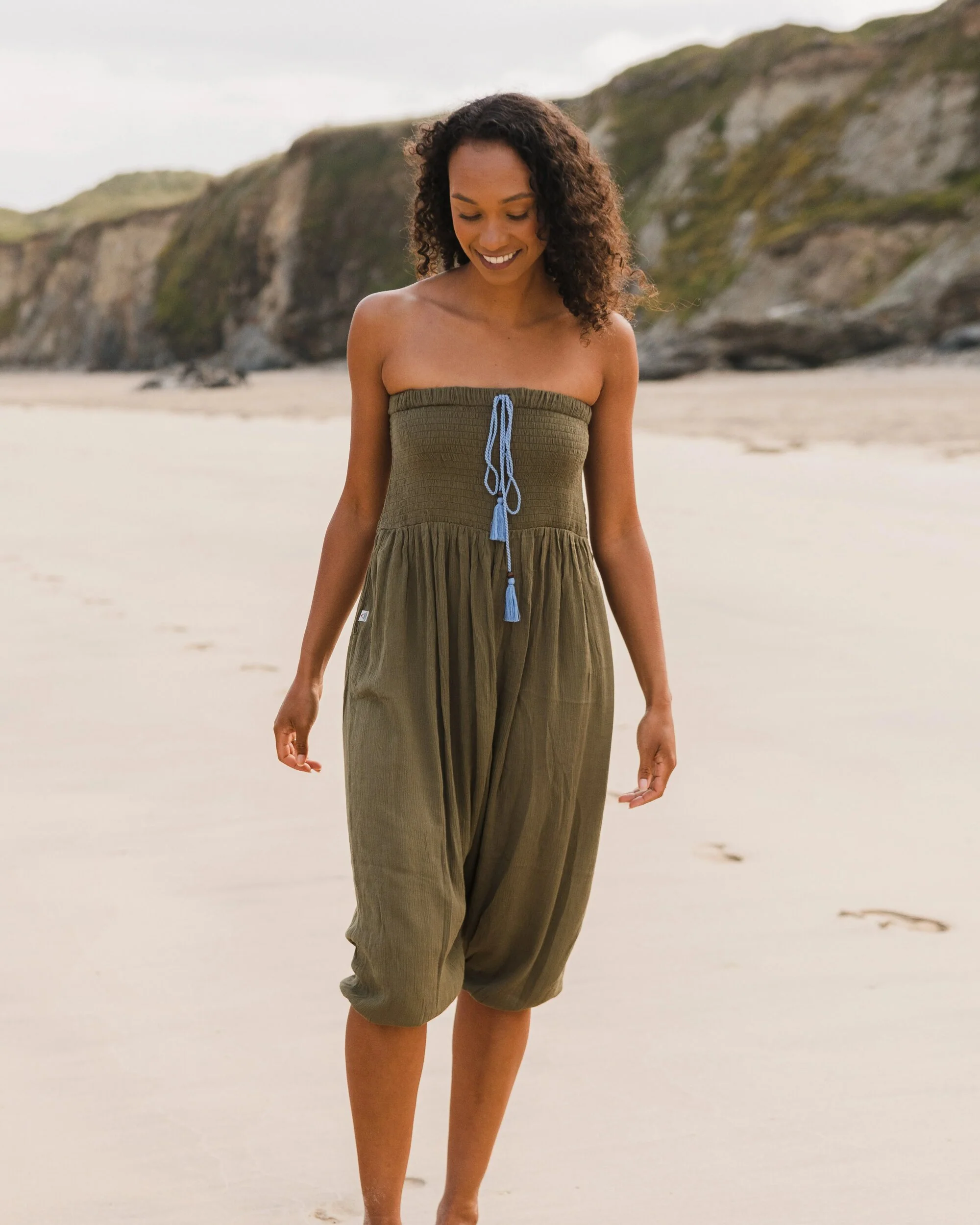 Daylily Loose Trouser - Khaki - Image 2