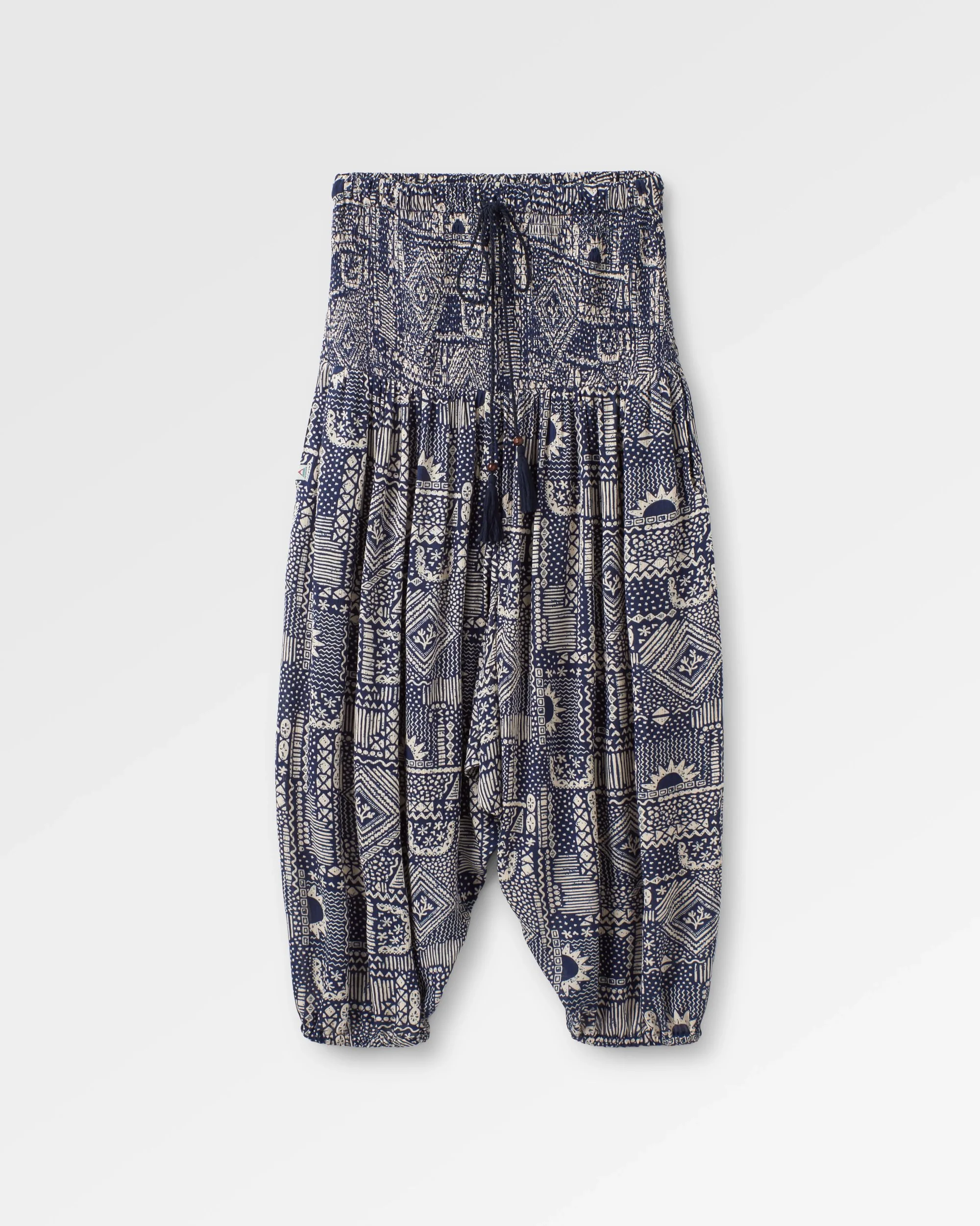 Daylily Loose Trouser - Vintage Patchwork Navy - Image 6