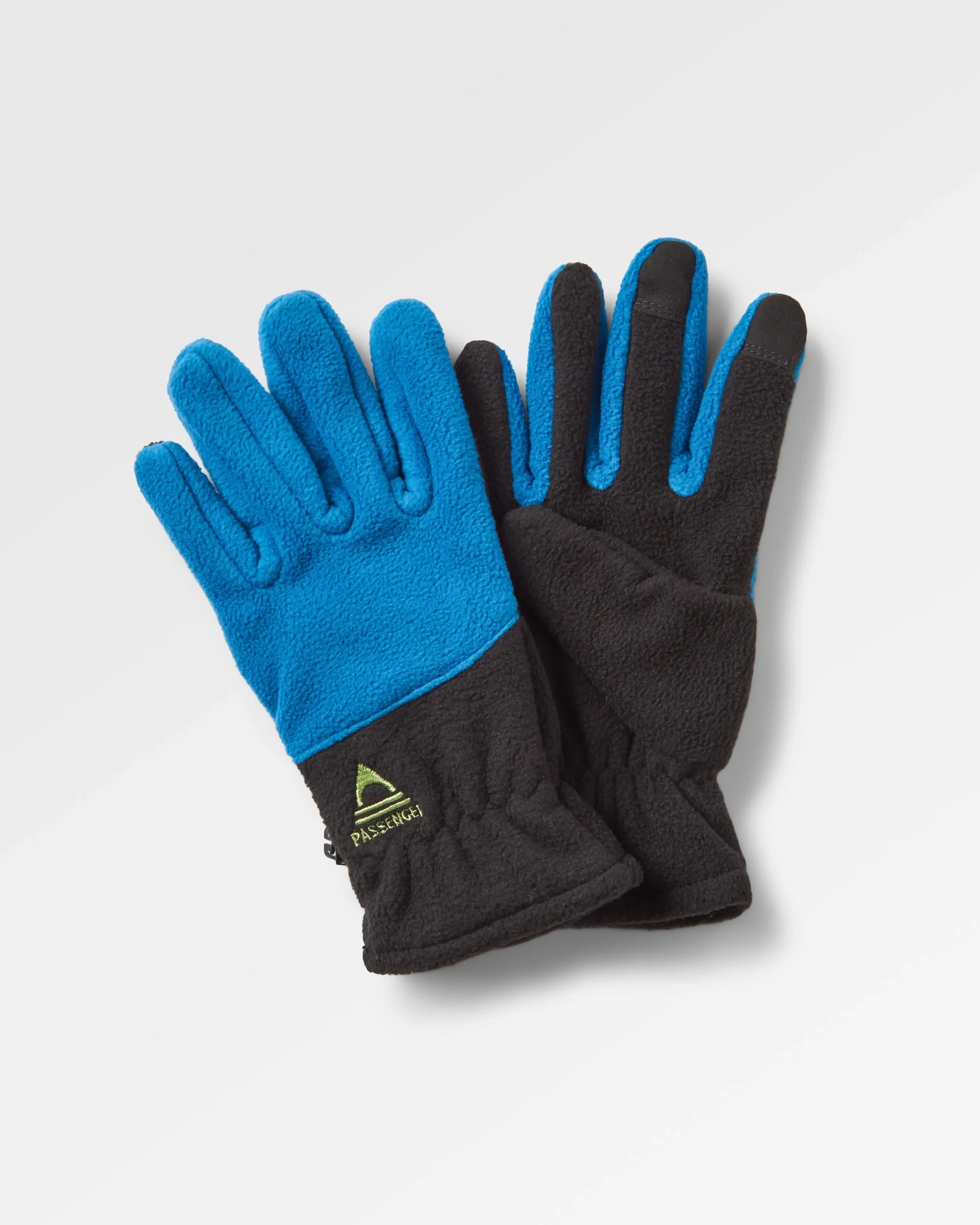 Daytrip Polar Fleece Touch Screen Gloves - Black/Tidal Blue