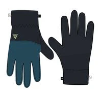 Daytrip Polar Fleece Touch Screen Gloves - Black/Tidal Blue - Image 7