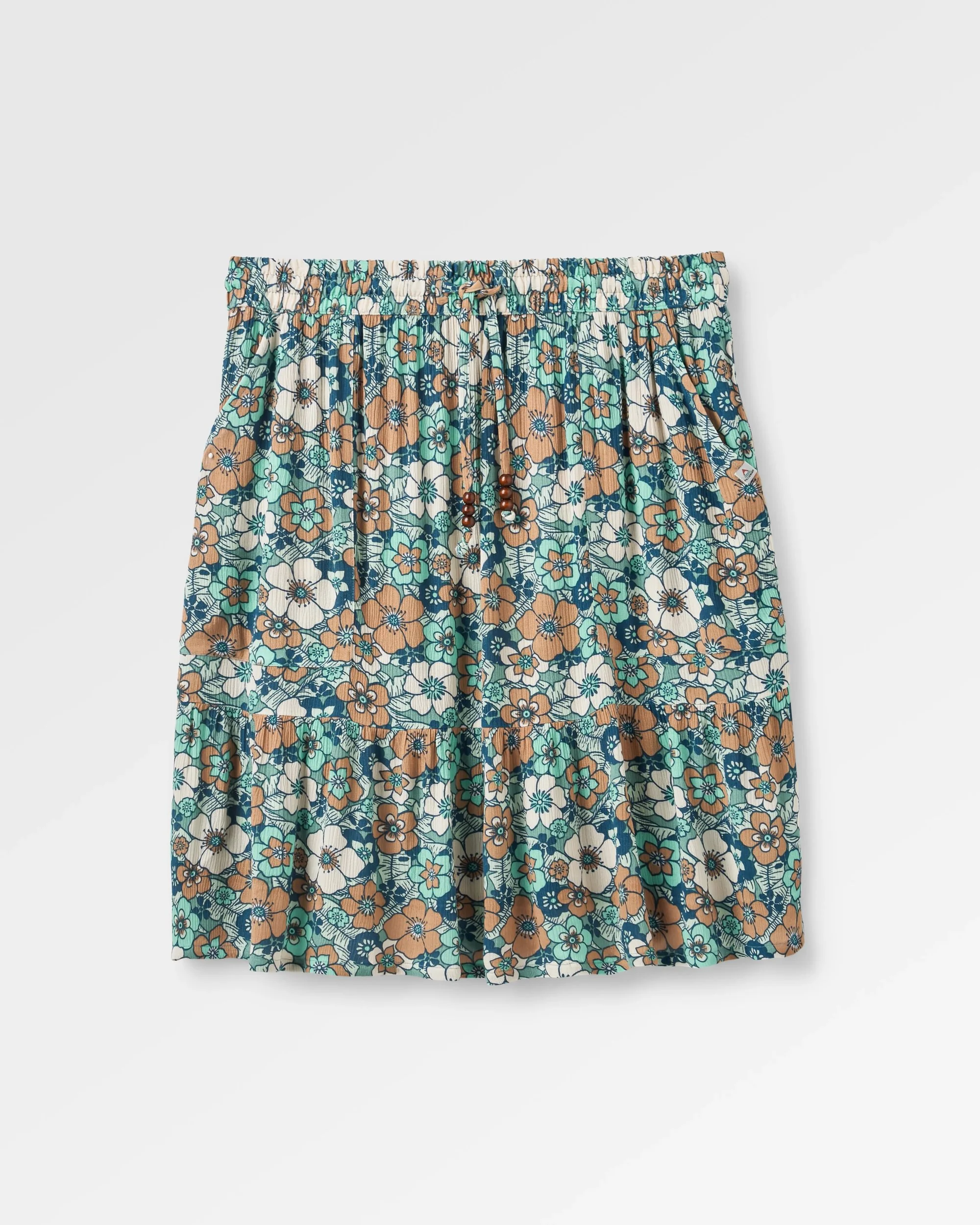 Dew EcoVero Woven Skirt - Vintage Floral Aqua - Image 2