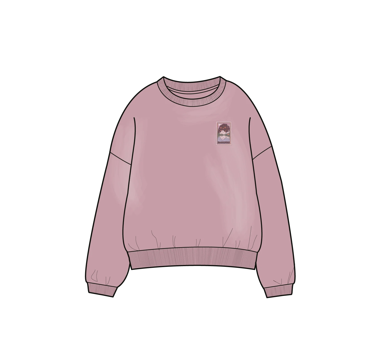 Downtime Heavyweight Sweatshirt - Pink Haze - Image 8