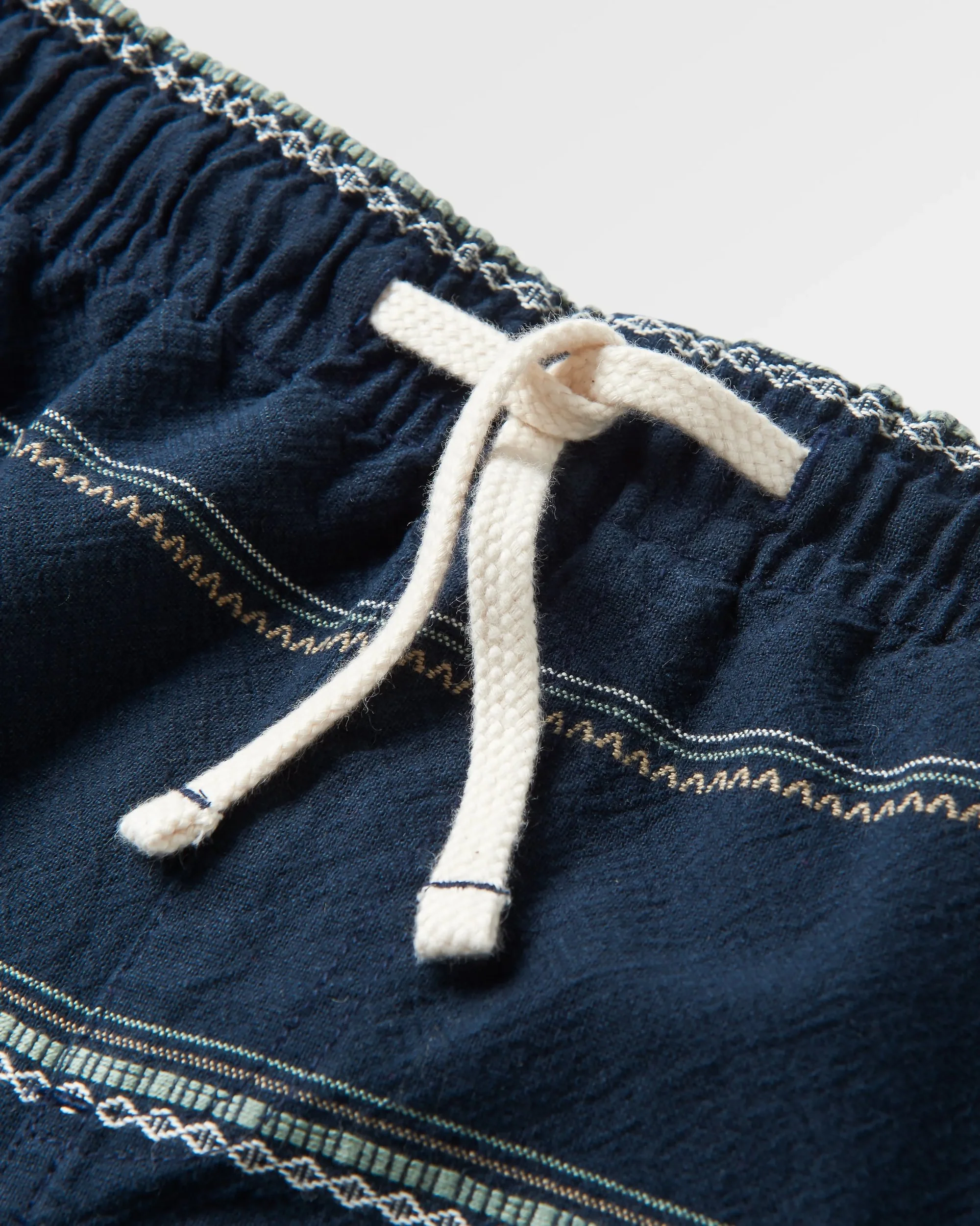 Drifter Organic Cotton Jacquard Short - Deep Navy Jacquard Stripe - Image 4