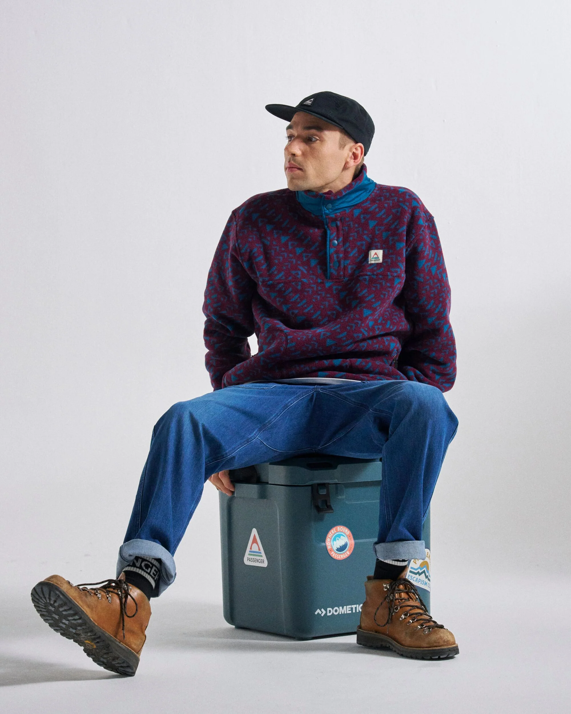 Dusk Polartec® Fleece - Diagonal Geo Fig - Image 4