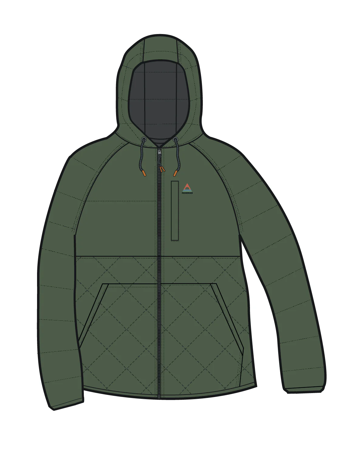 Dylan Insulated Full Zip Jacket - Wild Green - Image 14